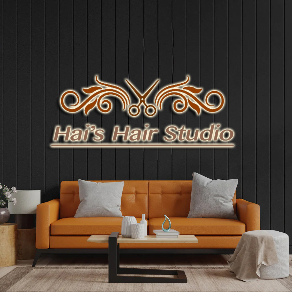 Hai's Hair Studio - Premium Neon Artwork