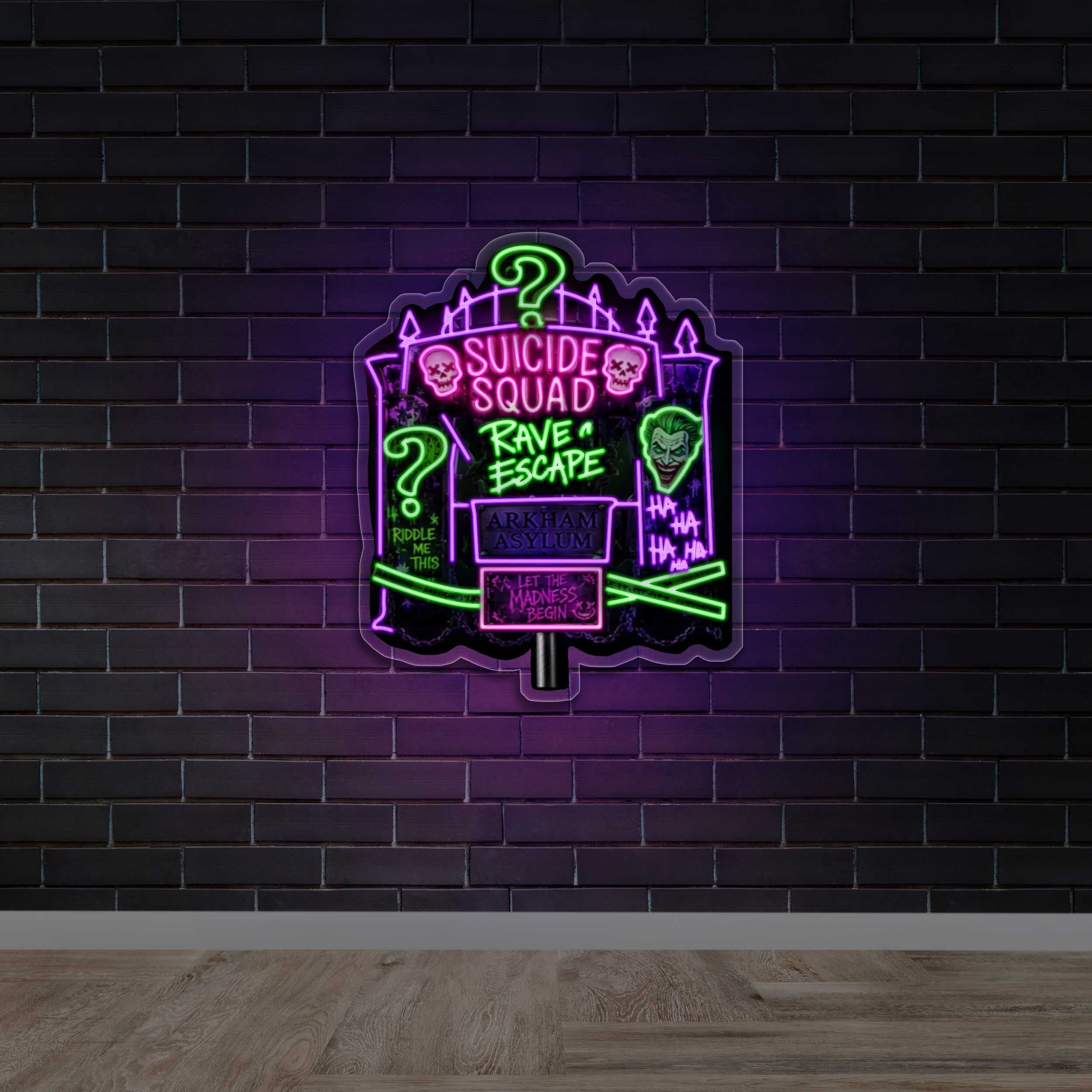 Suicide Squad Rave Escape - Premium Neon Artwork