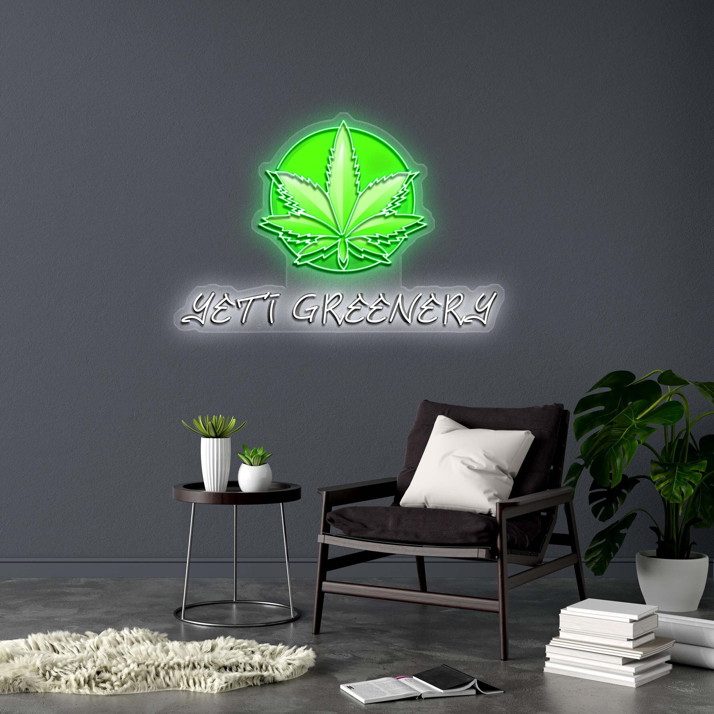 YETI GREENERY - Premium Neon Artwork