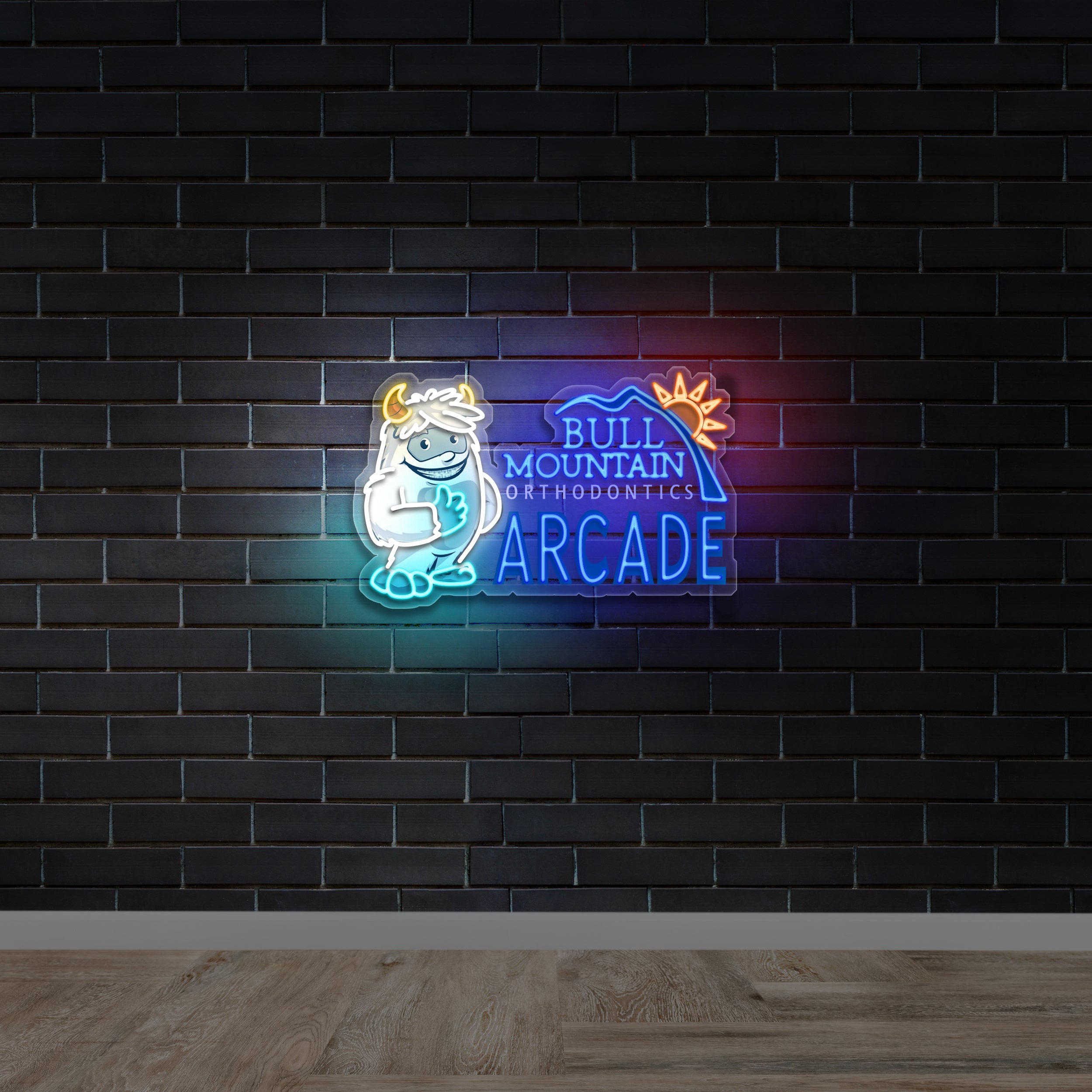 Bull Mountain - Premium Neon Artwork