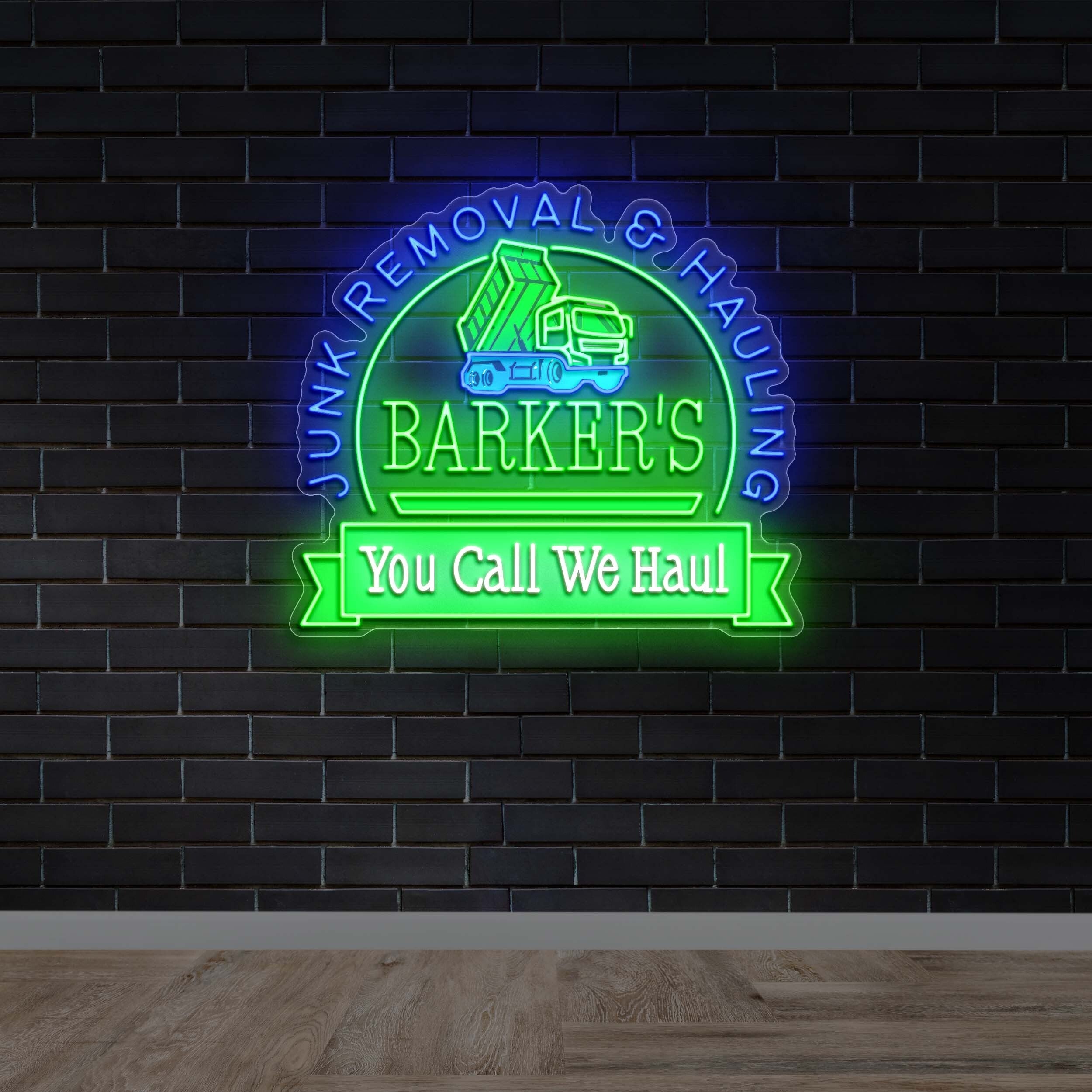 Barker’s Junk Removal & Hauling - Premium Neon Artwork