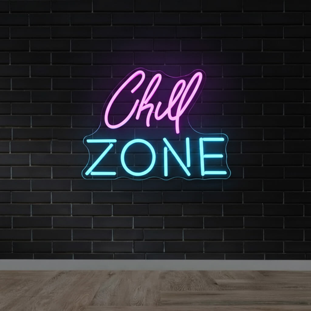 Chill Zone Man Cave LED Neon Sign