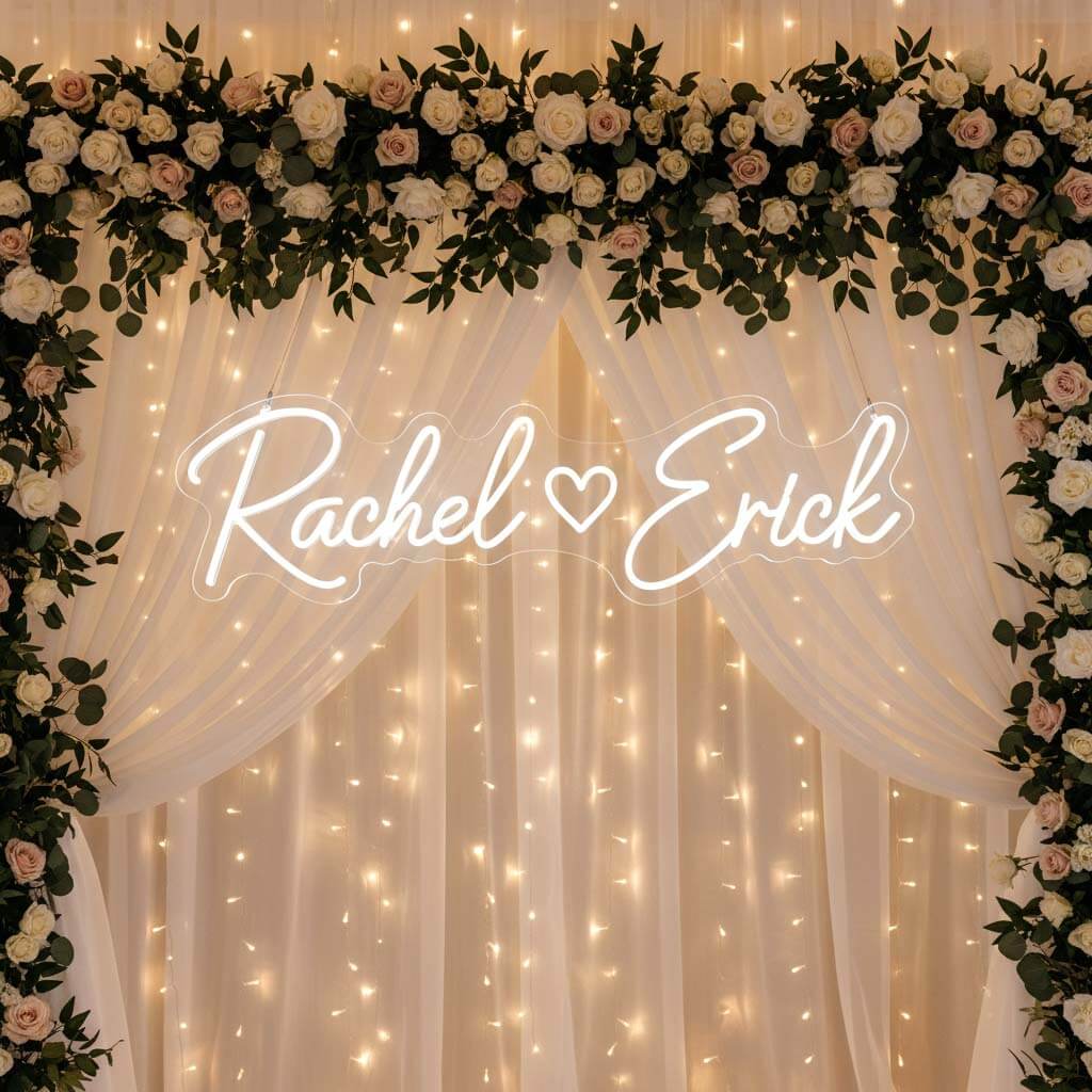 Custom Couple Name Wedding Neon Sign