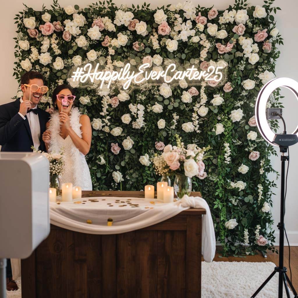 Custom Hashtag Wedding Neon Sign