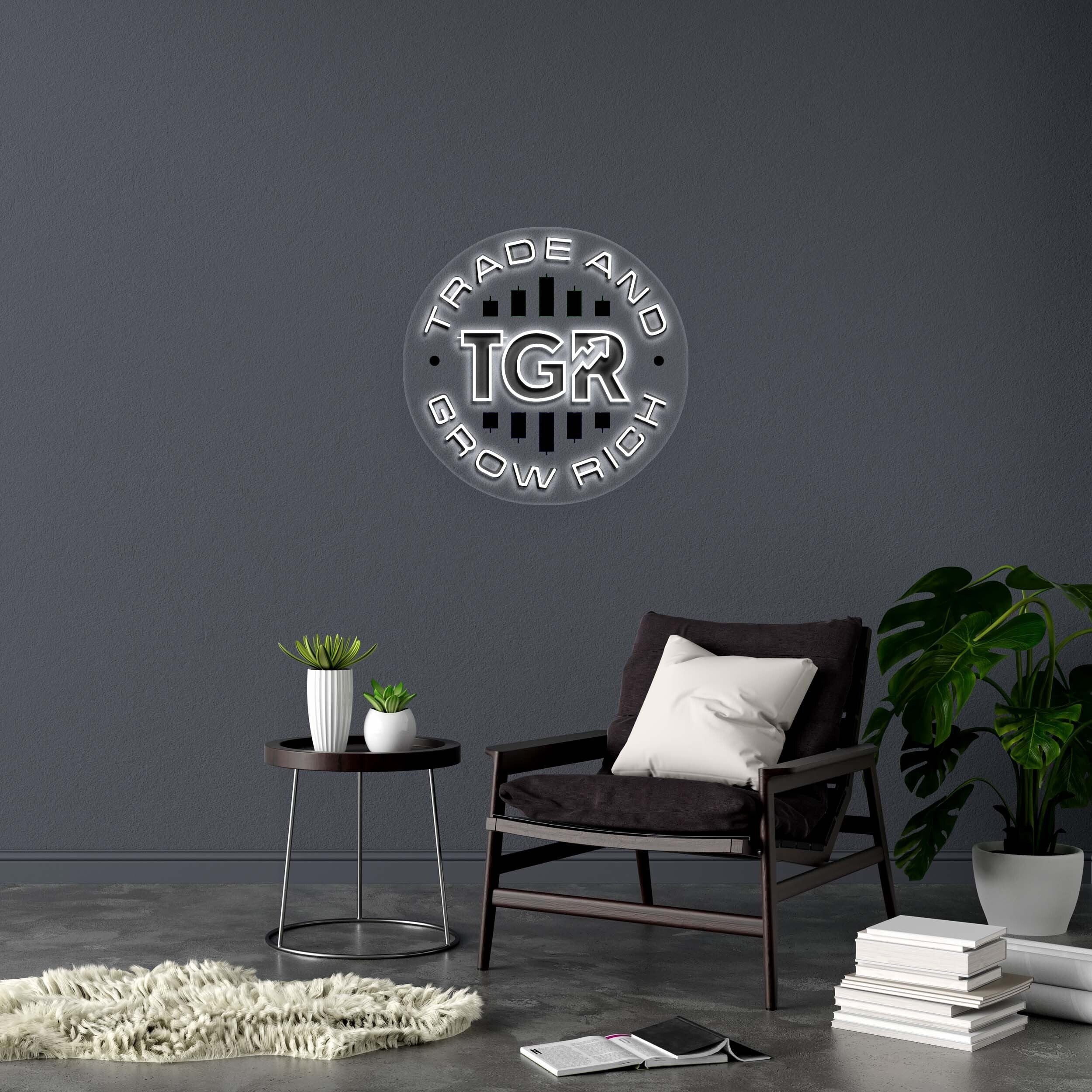 TRADE AND GROW RICH | 2nd Version - Premium Neon Artwork