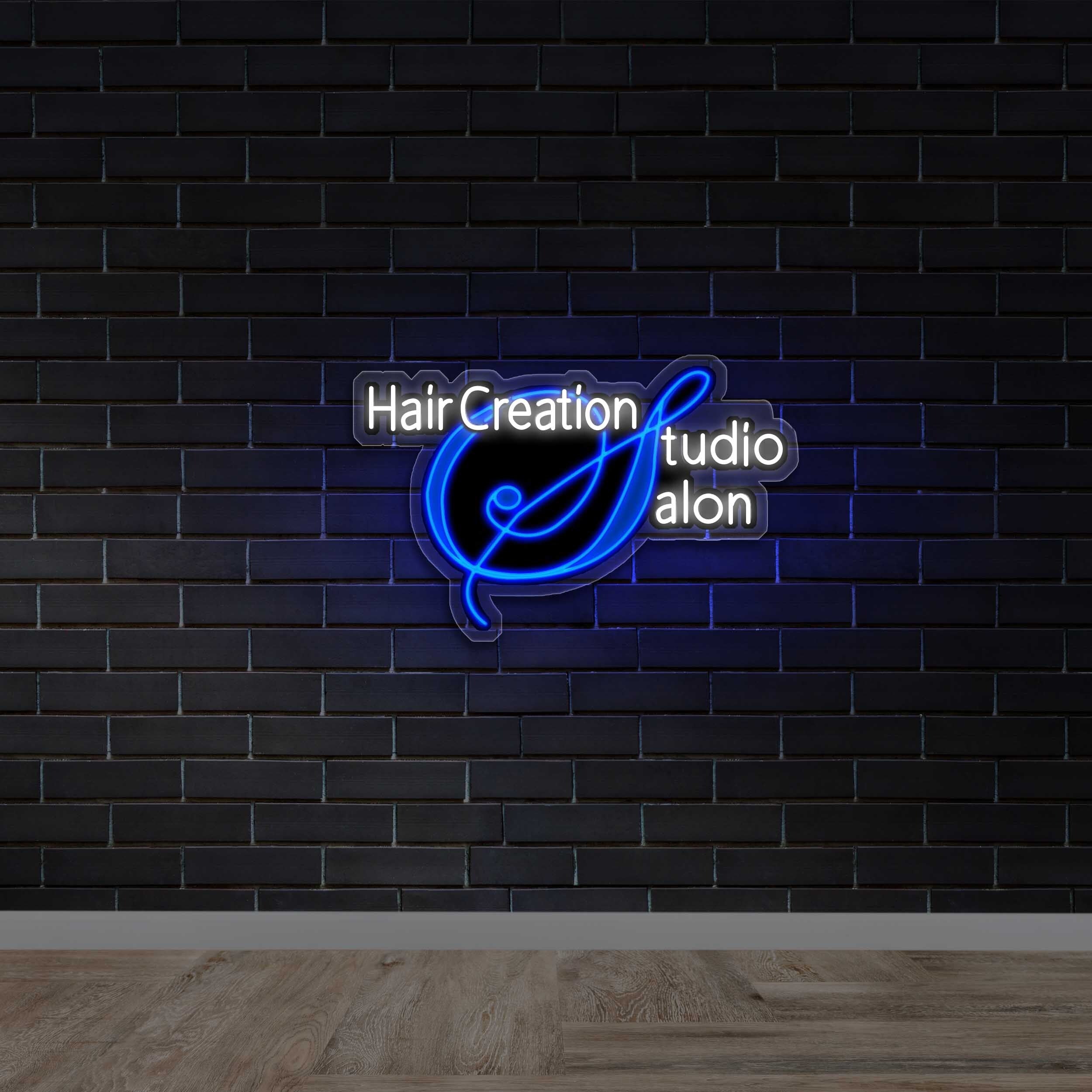 Hair Creation Studio Salon - Premium Neon Artwork