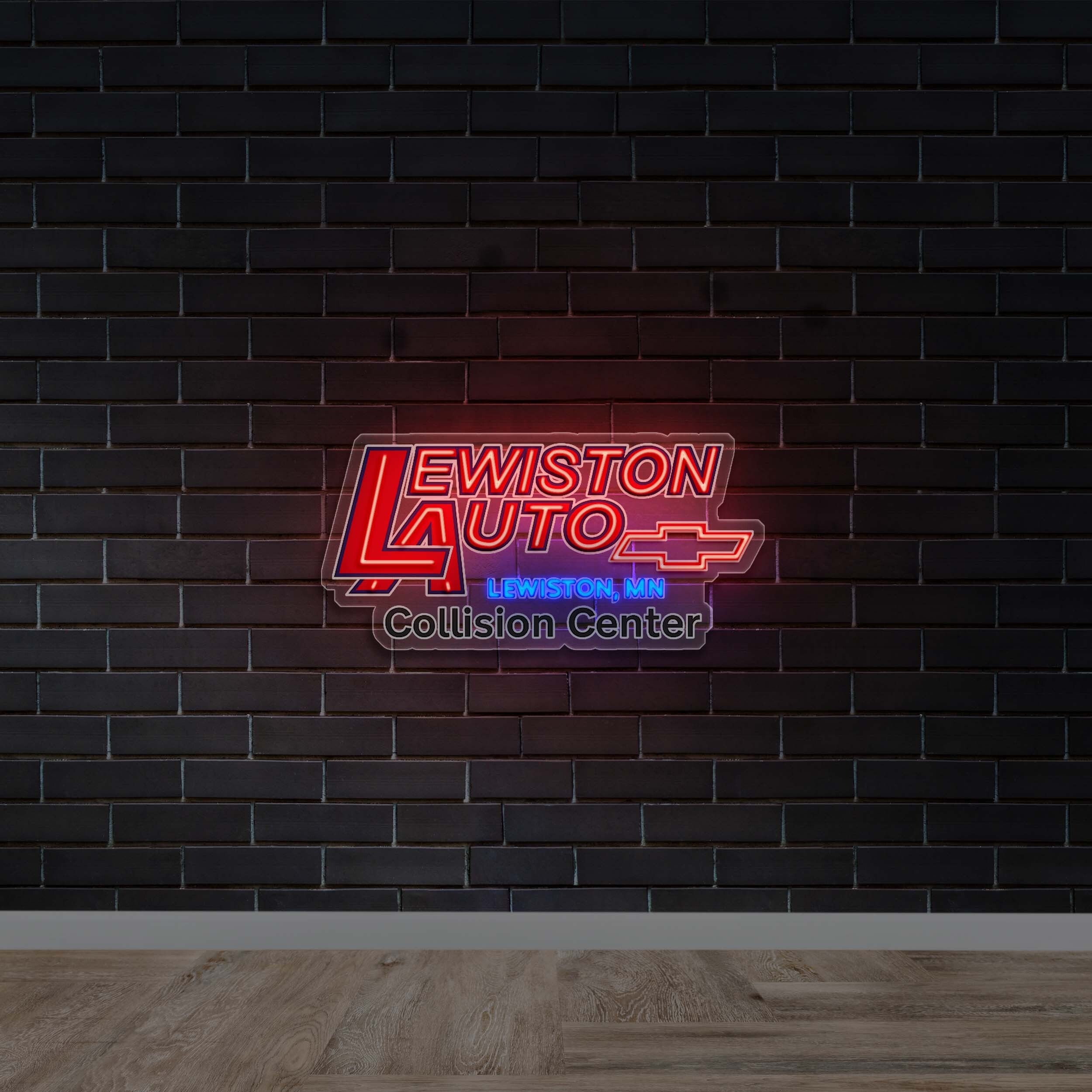 LEWISTON AUTO - Premium Neon Artwork