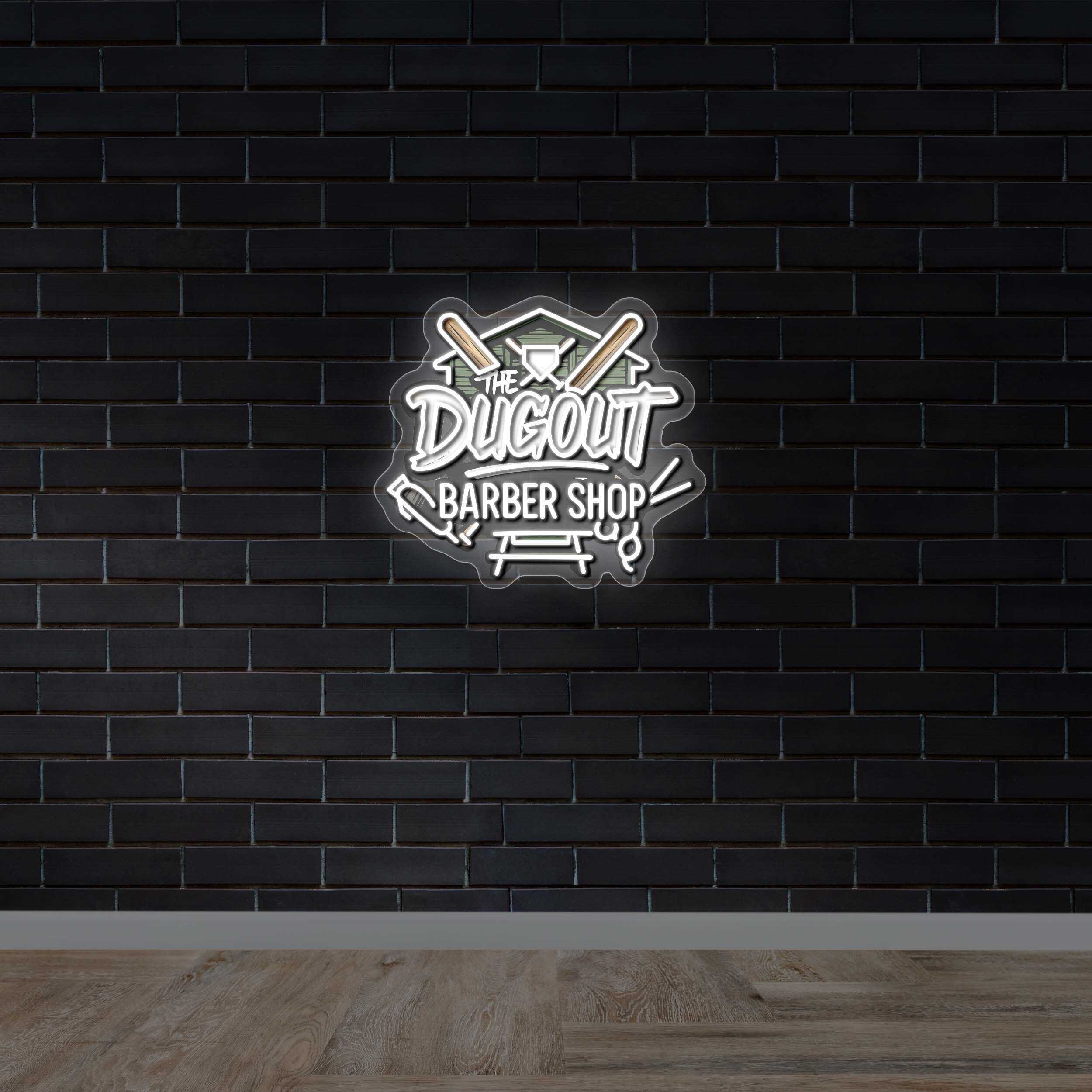 DUGOUT BARBER SHOP - Premium Neon Artwork