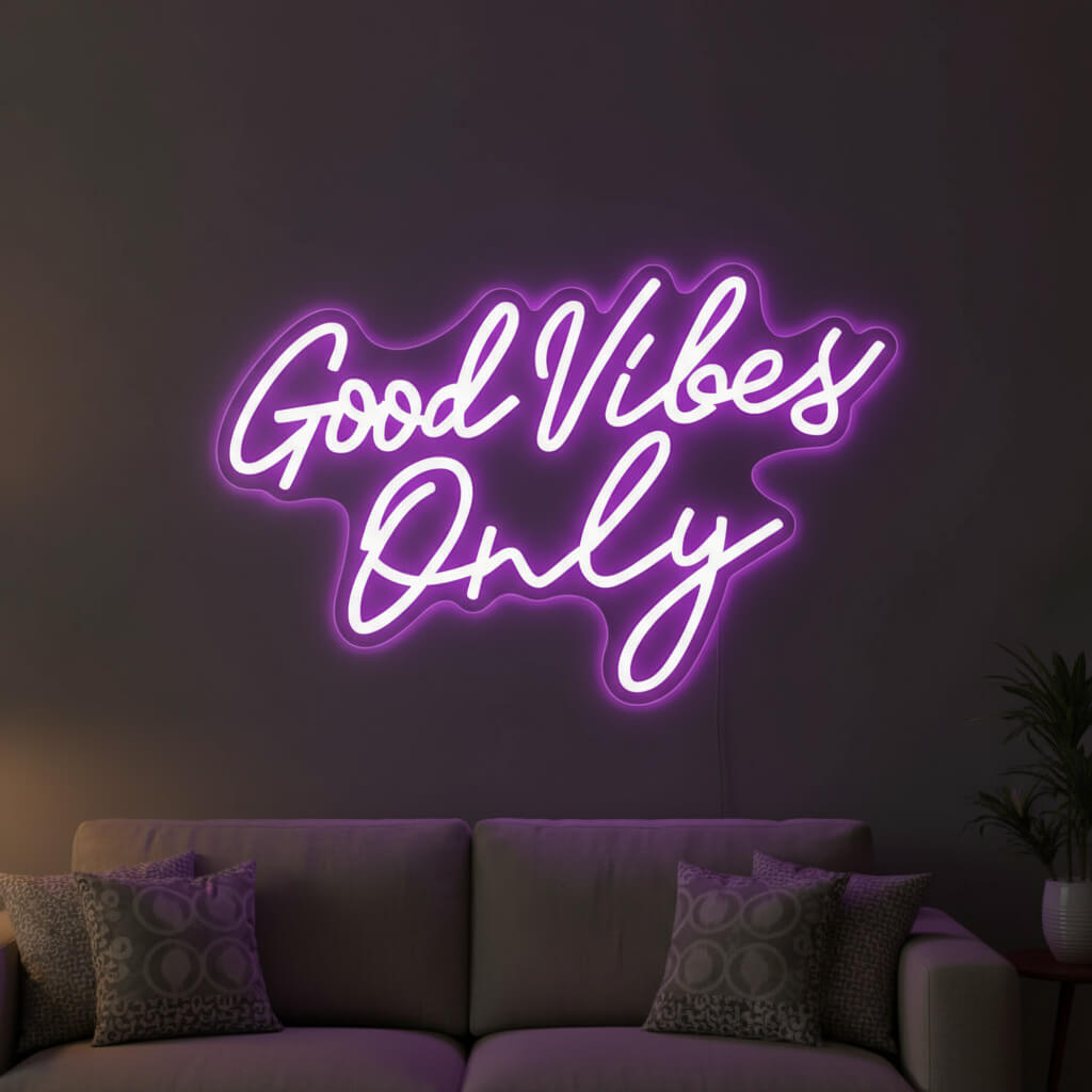 Good Vibes Only Home Decor LED Neon Sign