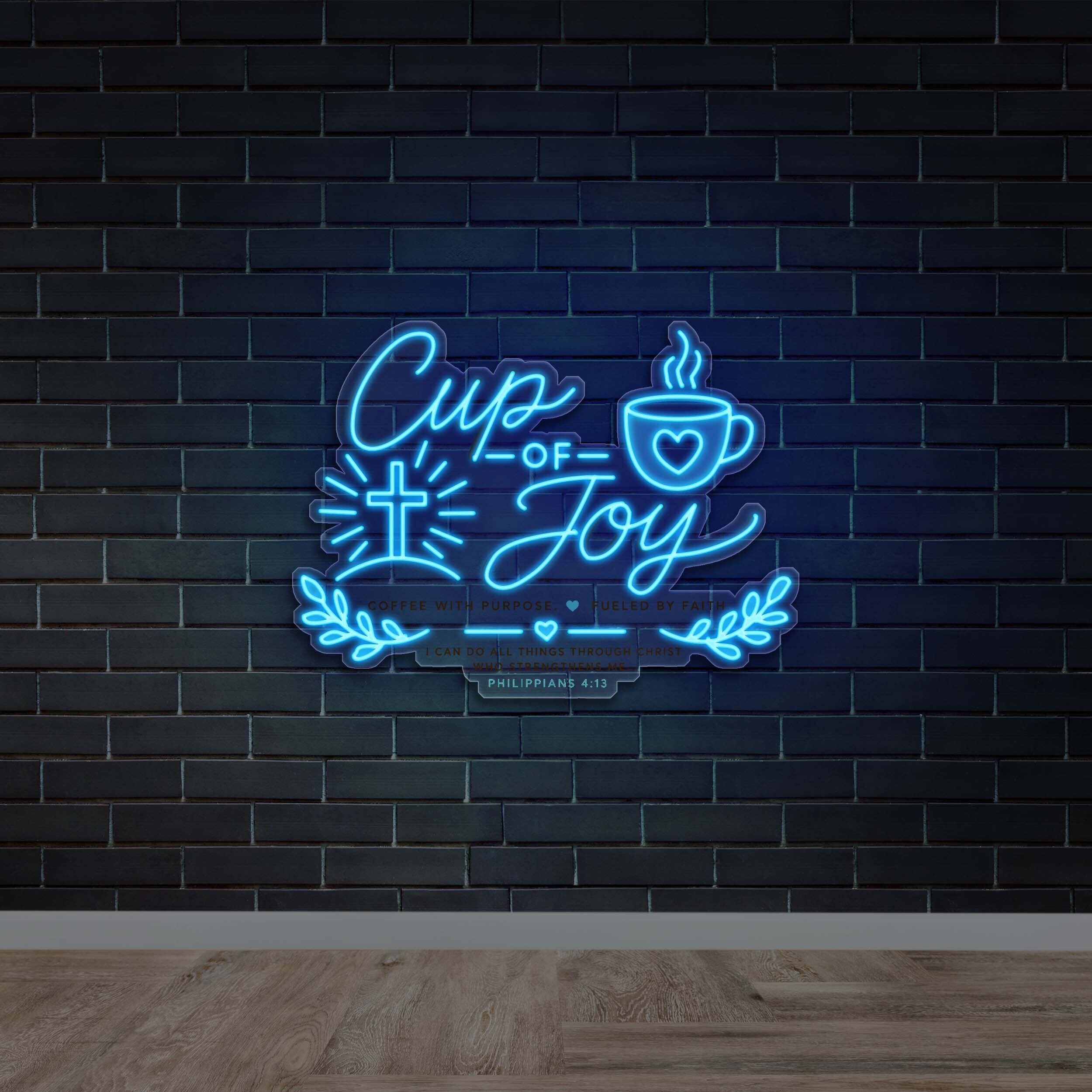 Cup of Joy - Premium Neon Artwork
