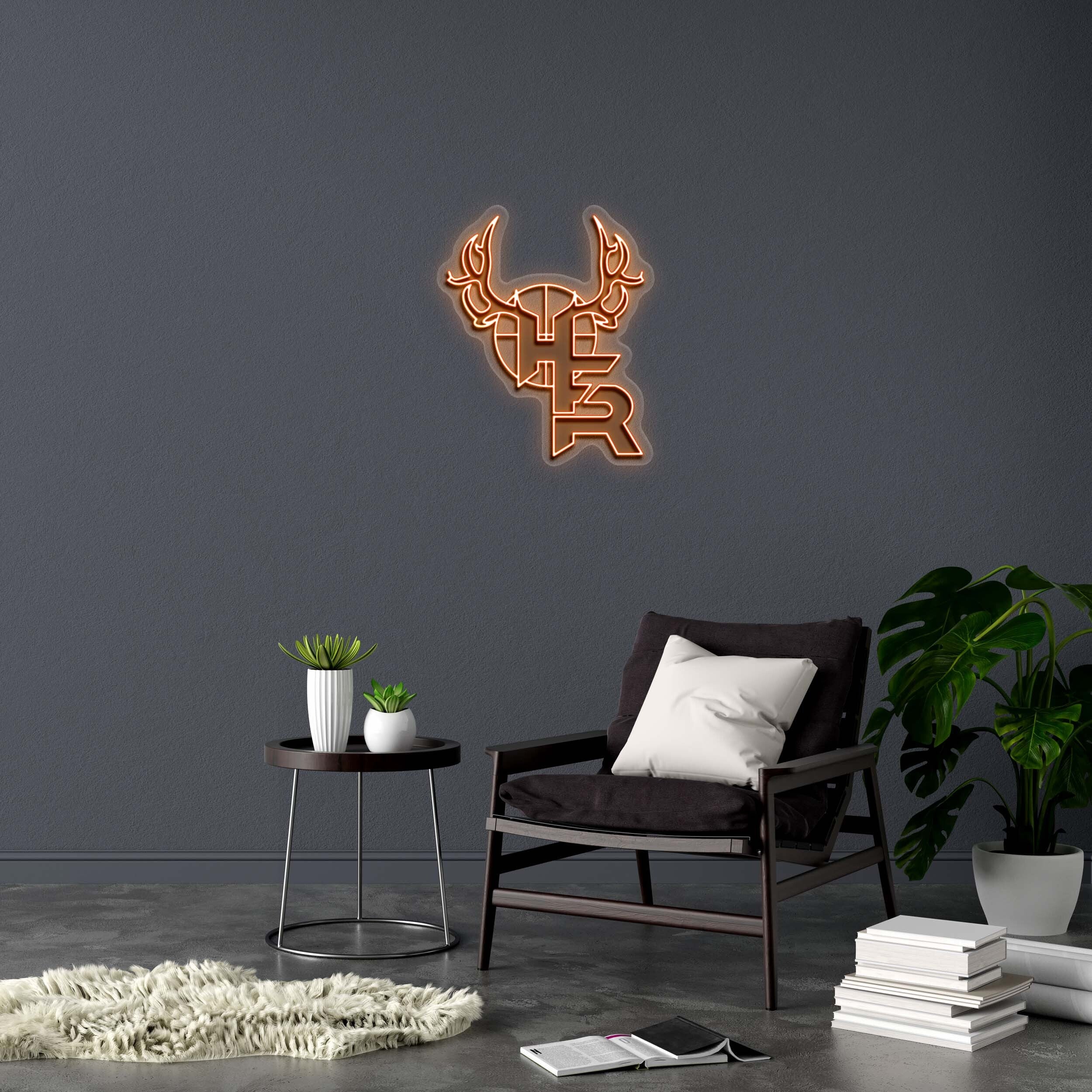 Antler Logo - Premium Neon Artwork
