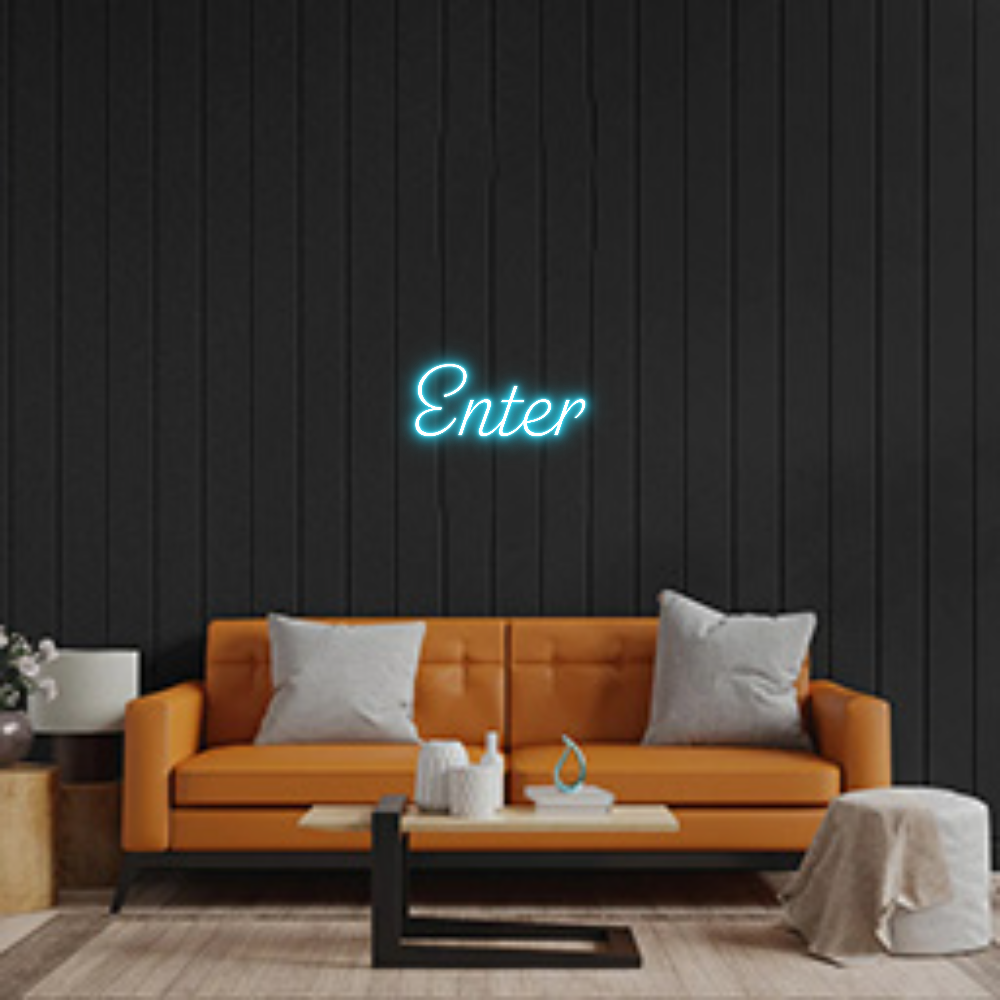 Custom Neon Sign: Enter