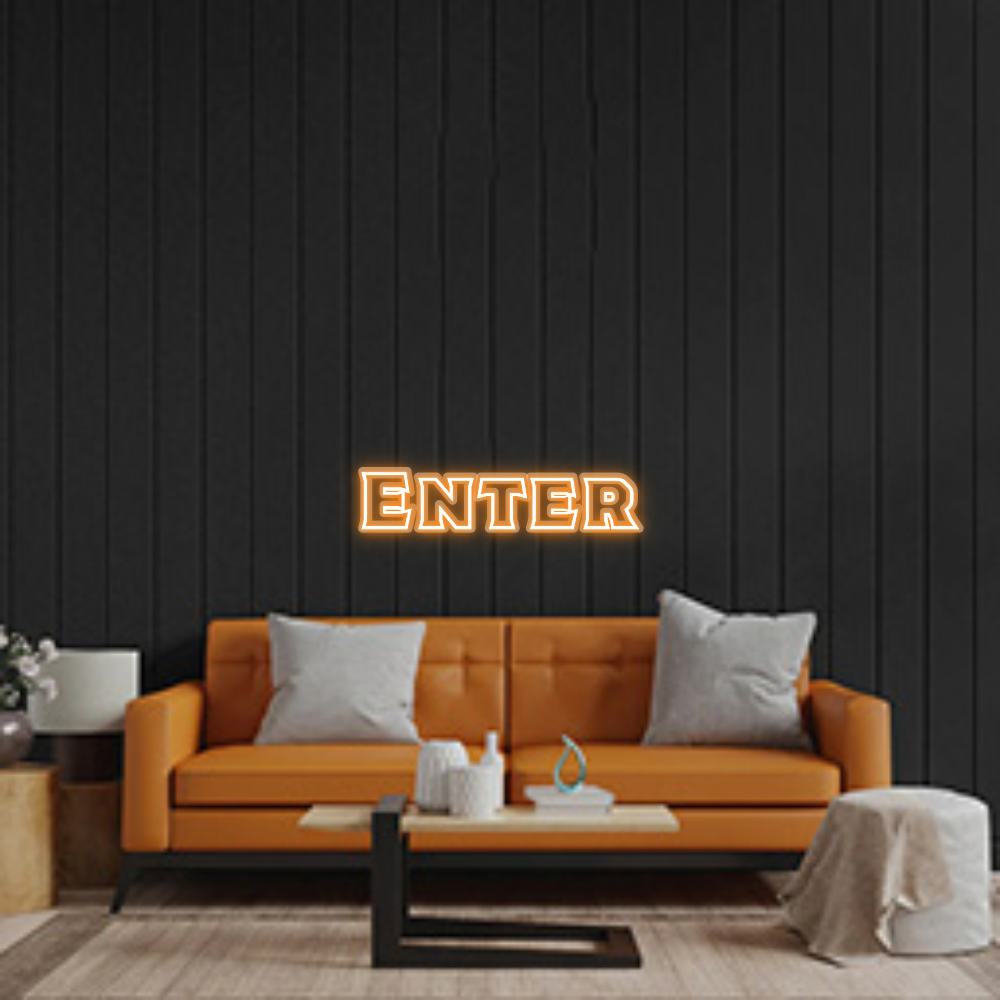 Custom Neon Sign: Enter