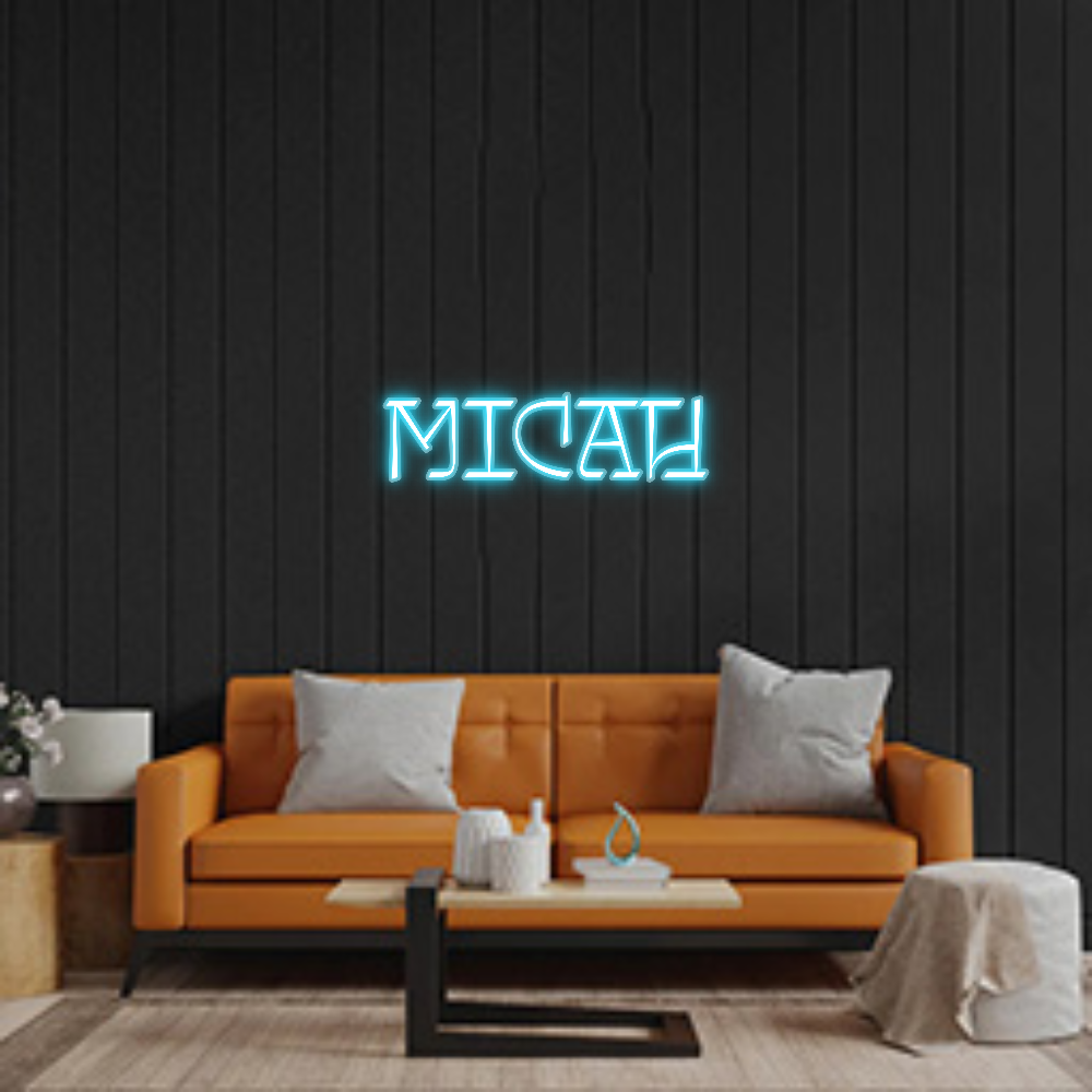Custom Neon Sign: MICAH