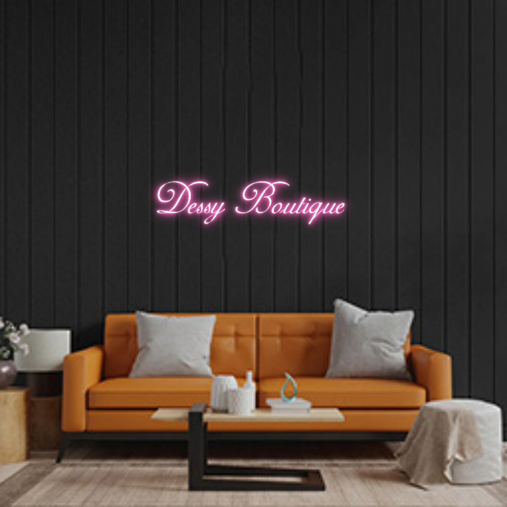 Custom Neon Sign: Dessy Boutique