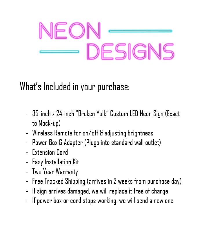 Broken Yolk - Premium Neon Artwork