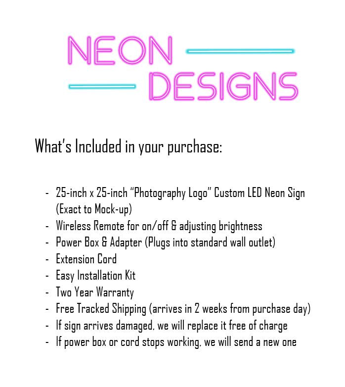 Photography Logo - Premium Neon Artwork