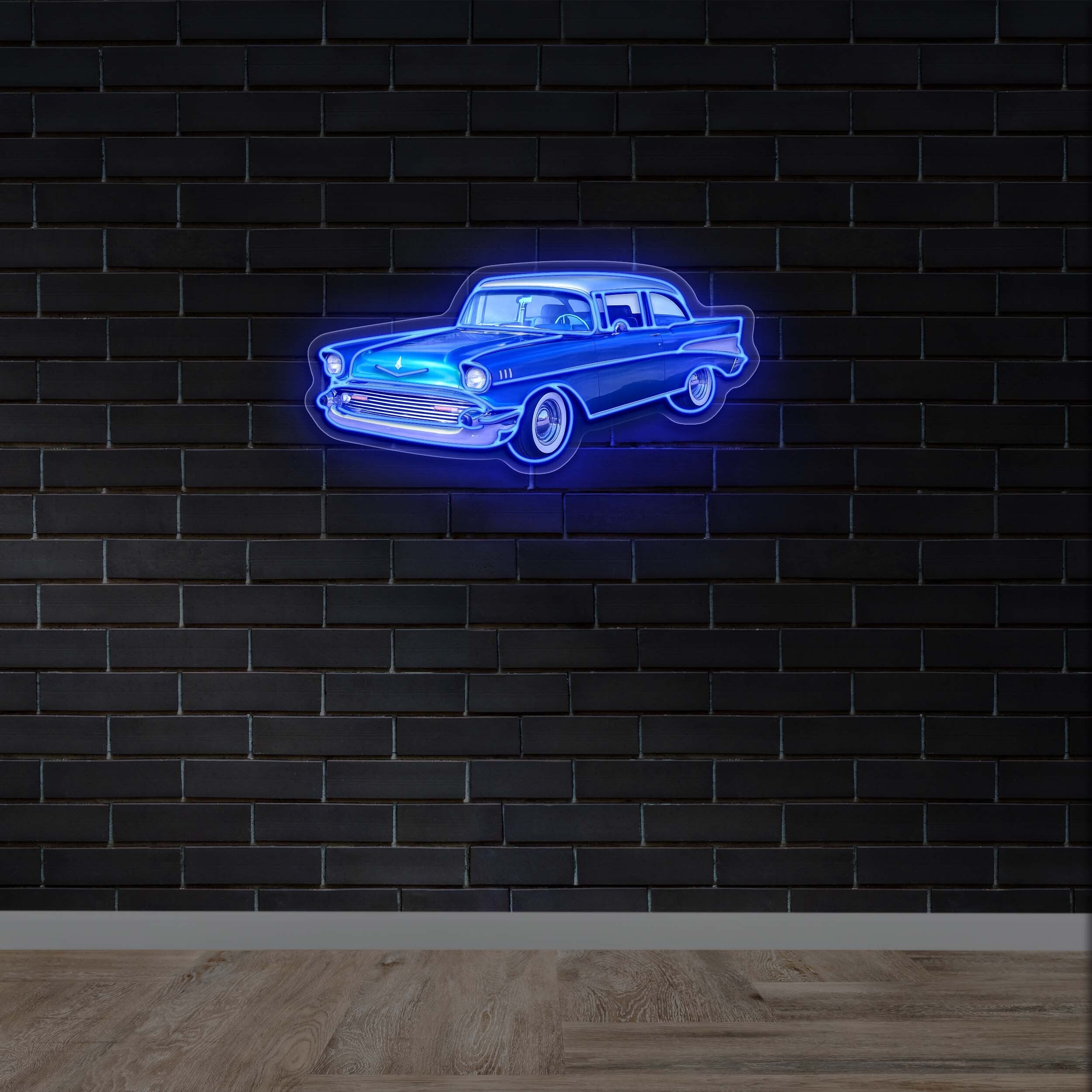 57 Chevy | Blue version - Premium Neon Artwork