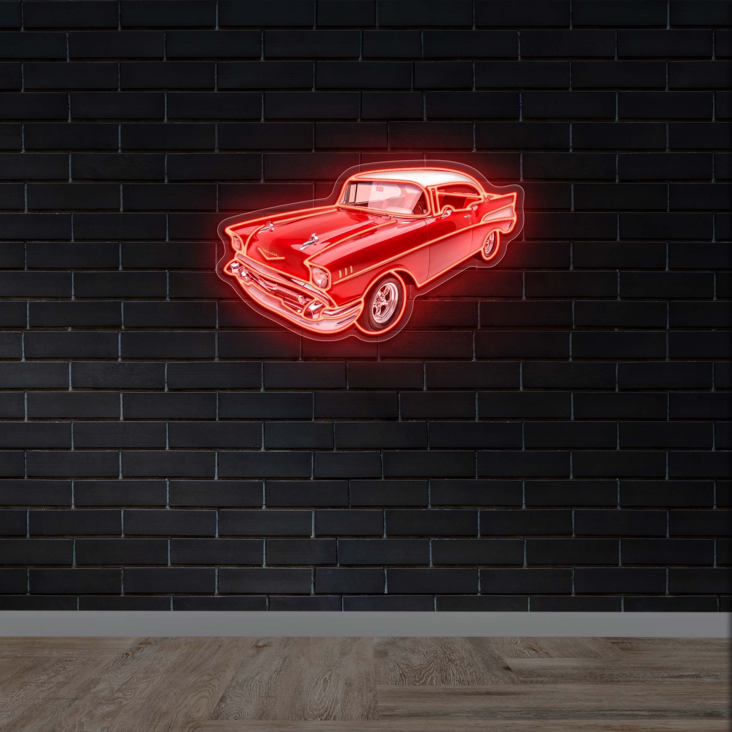 57 Chevy - Premium Neon Artwork
