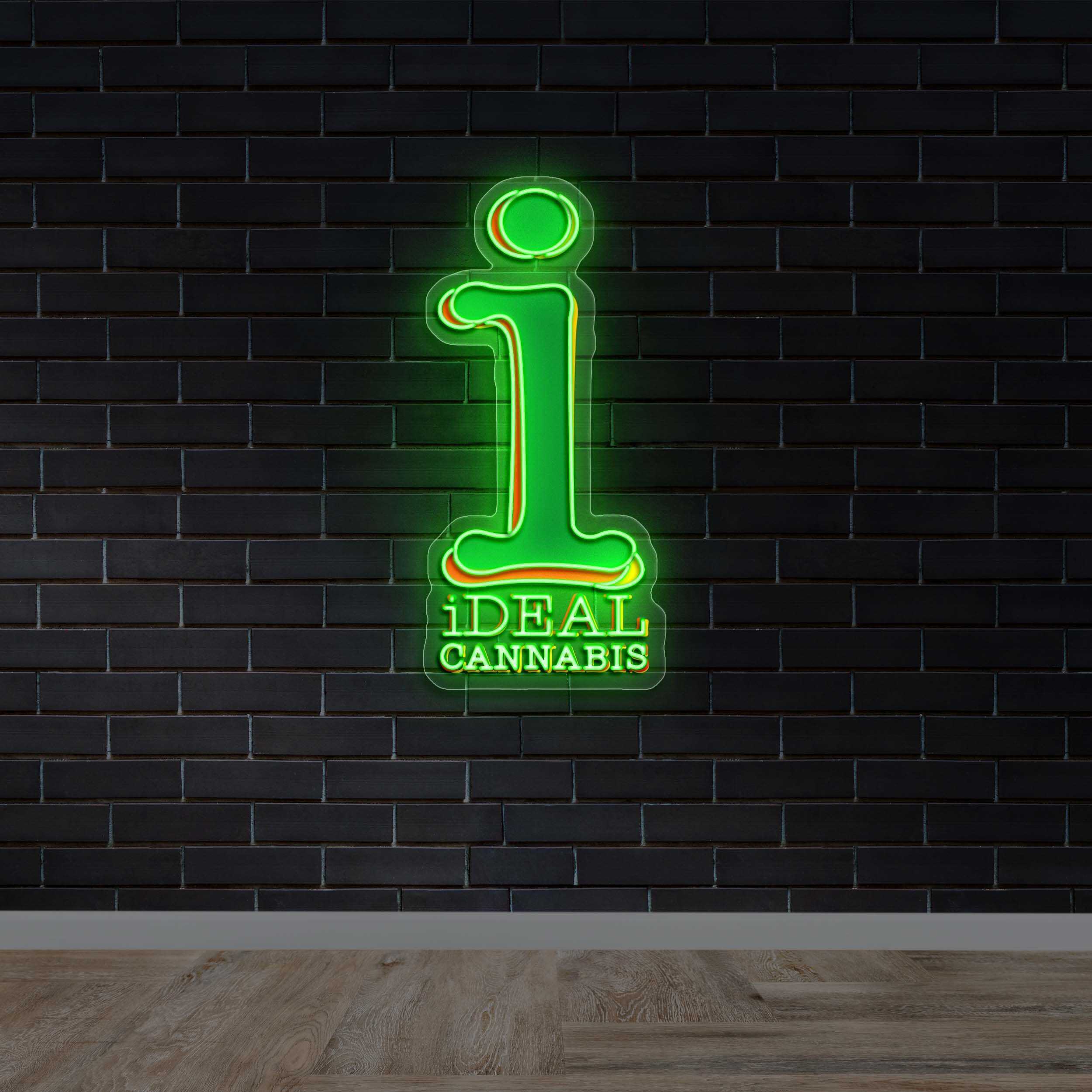 IDEAL CANNABIS - Premium Neon Artwork