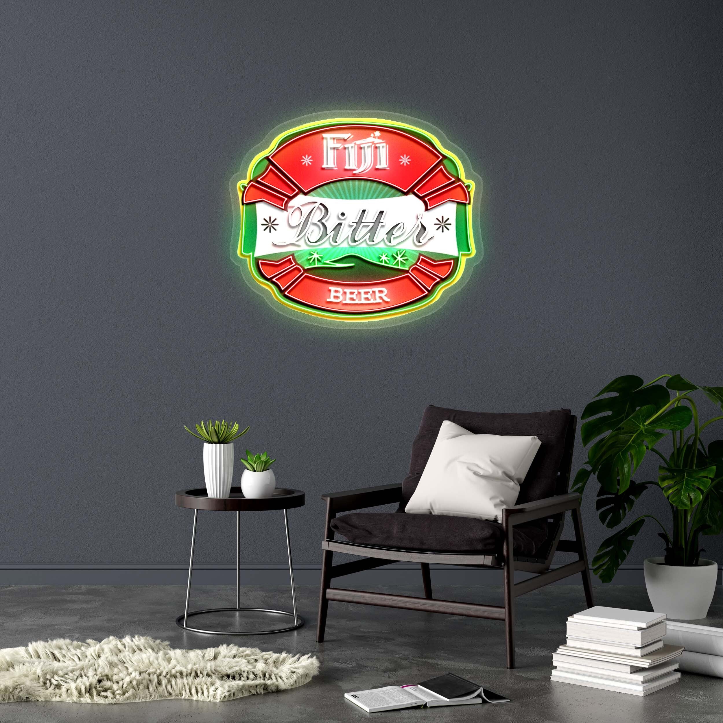Fiji Bitter Beer - Premium Neon Artwork