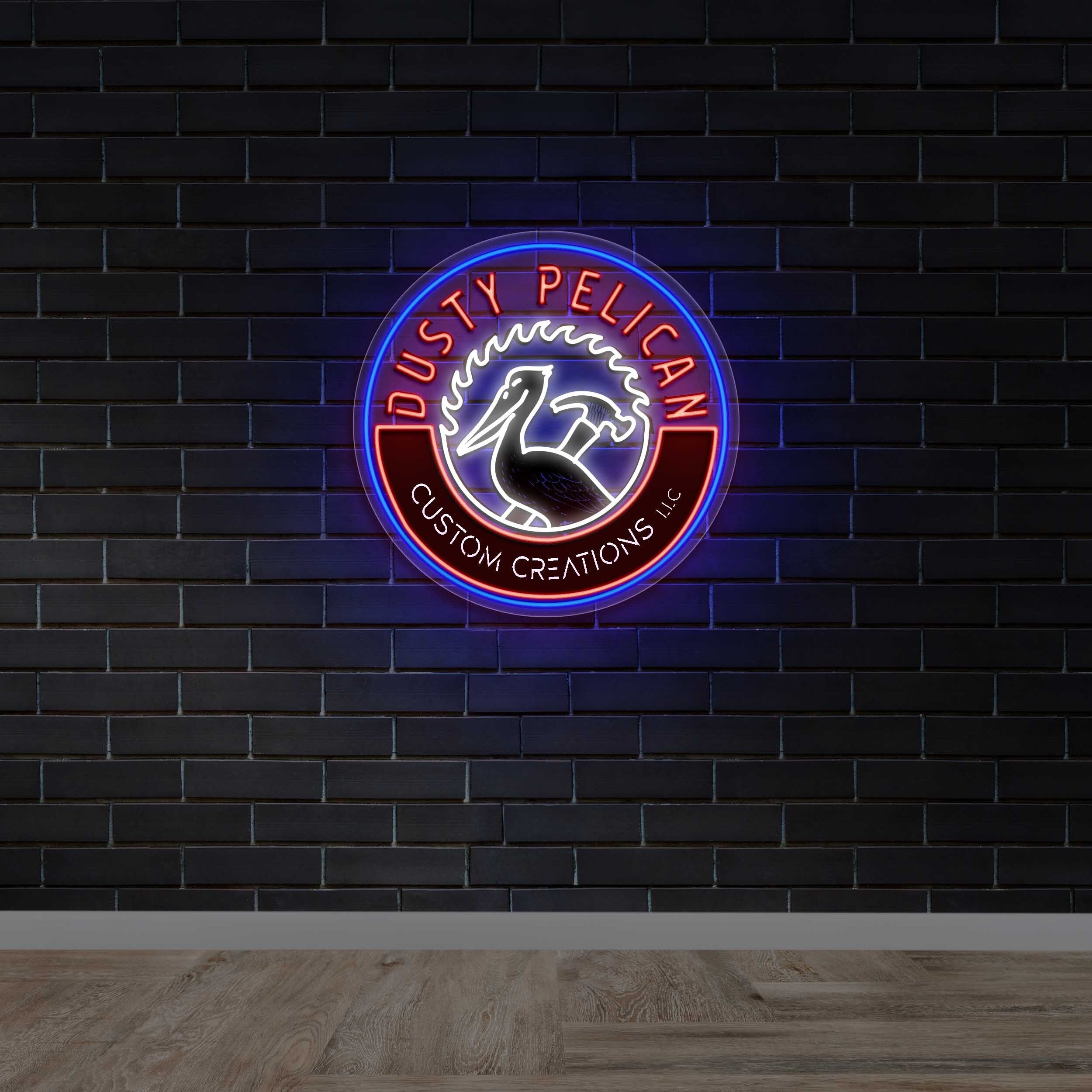Dusty Pelican - Premium Neon Artwork