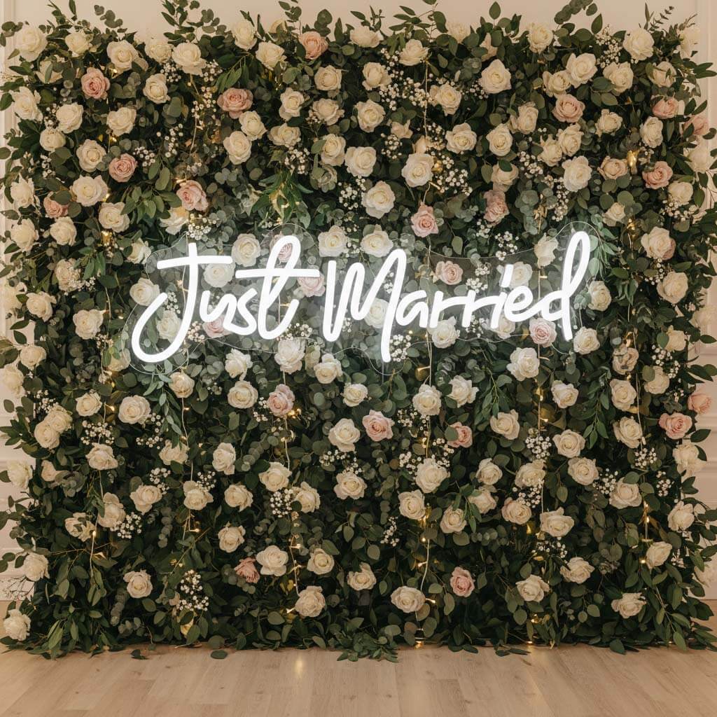 Just Married Wedding LED Neon Sign