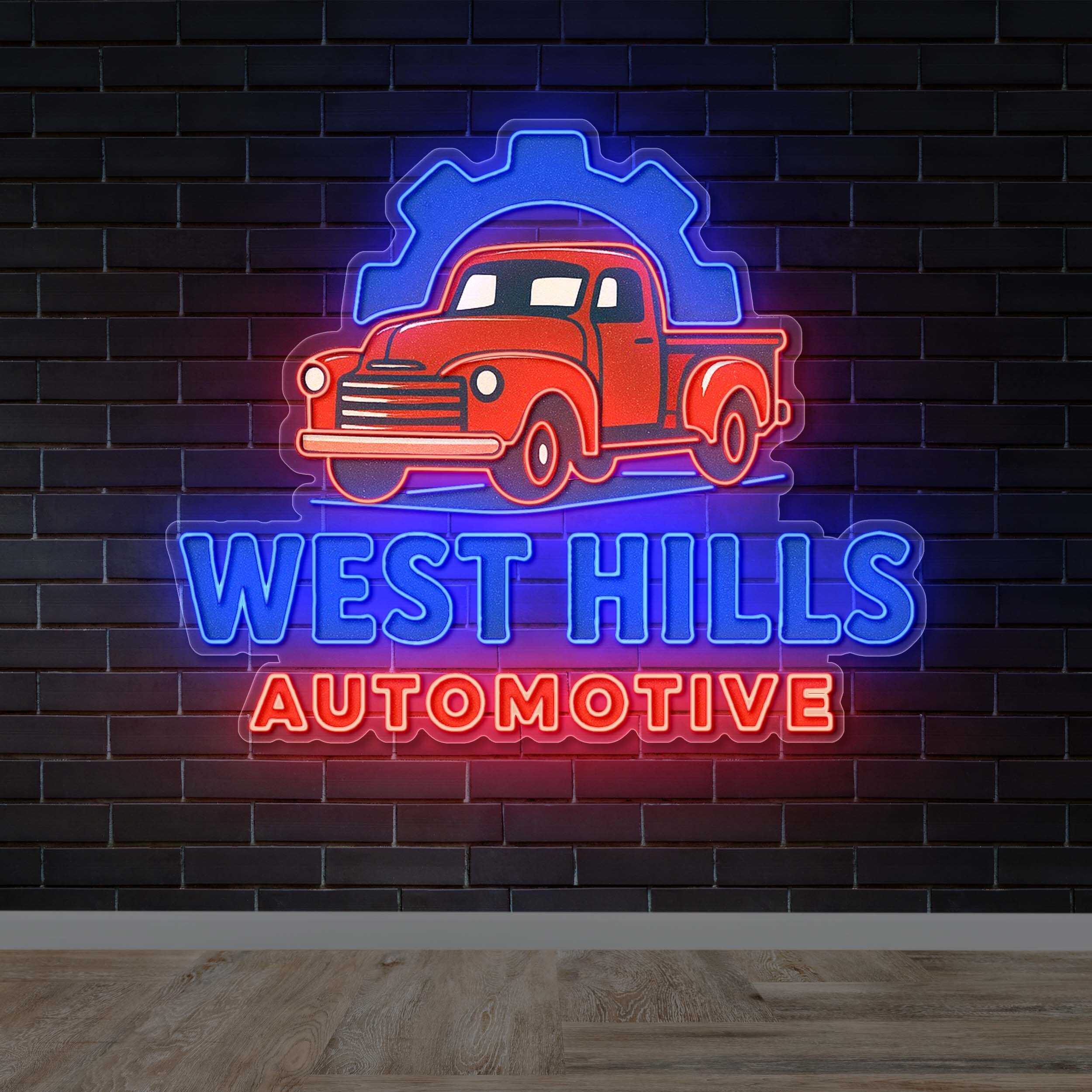 WEST HILLS AUTOMOTIVE - Premium Neon Artwork