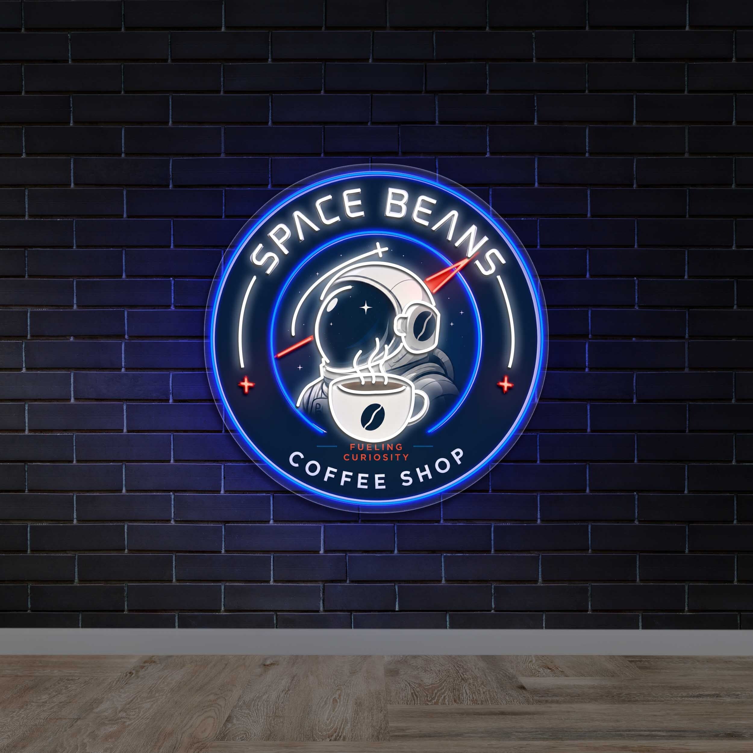 Space Beans - Premium Neon Artwork