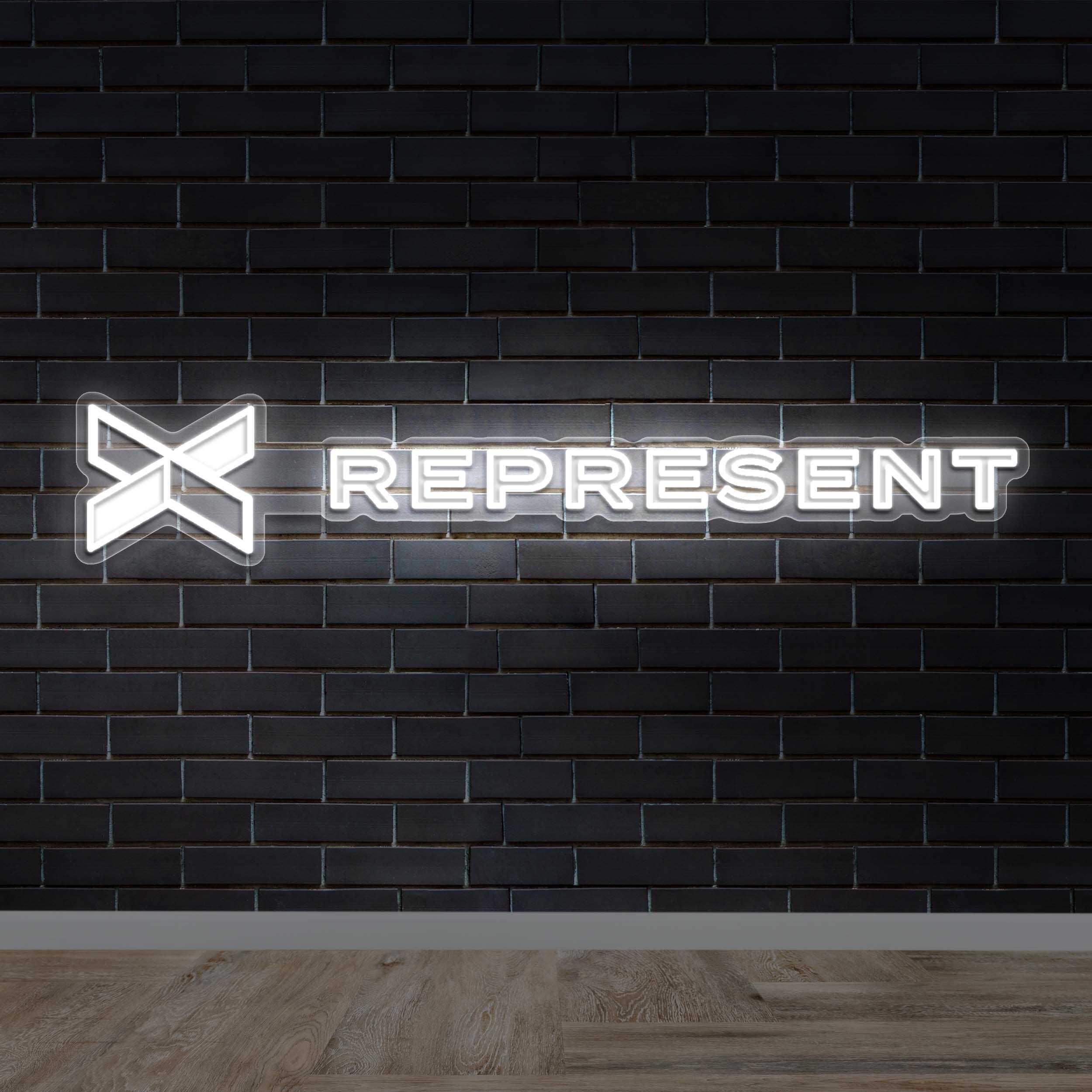 REPRESENT - Premium Neon Artwork
