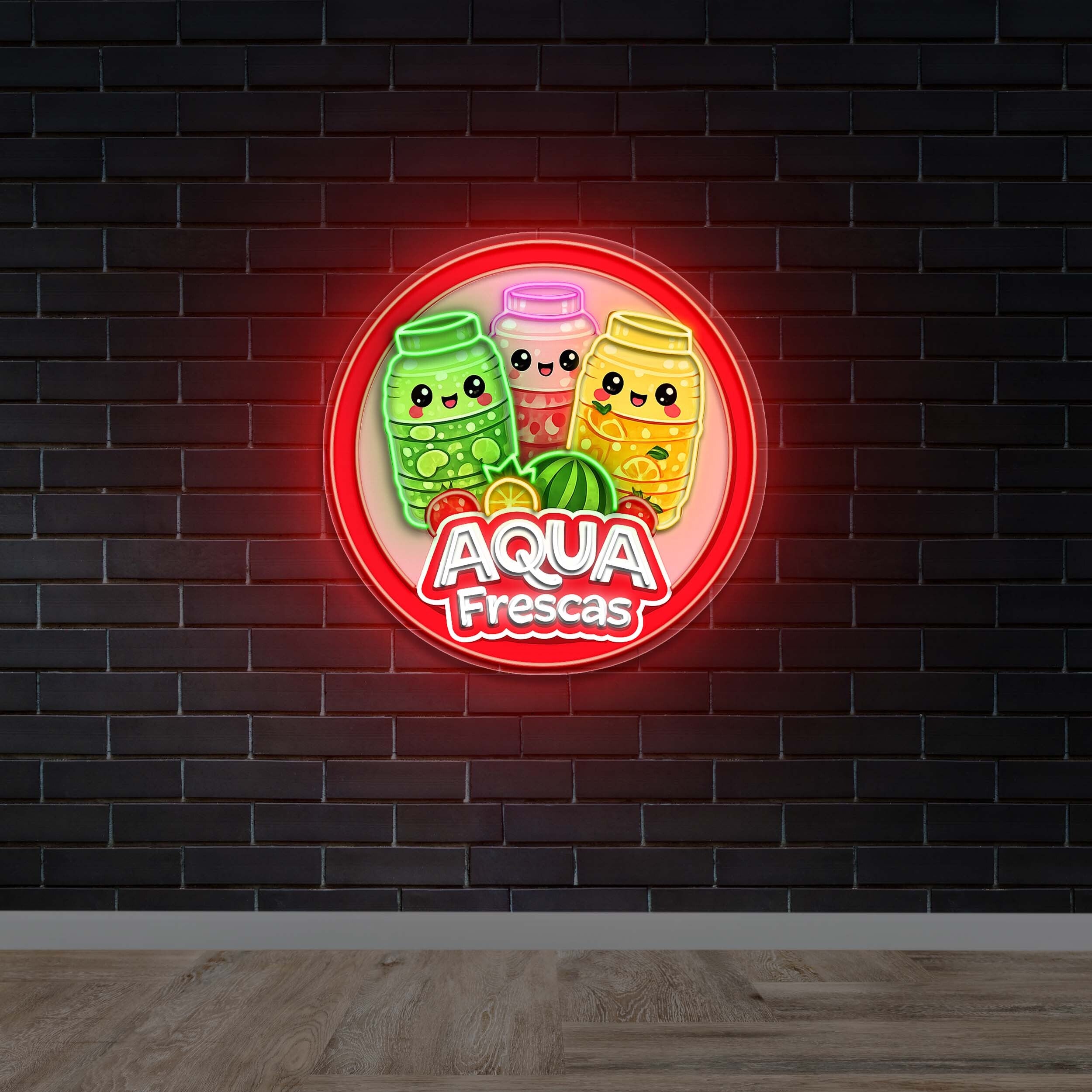 Aqua Frescas - Premium Neon Artwork