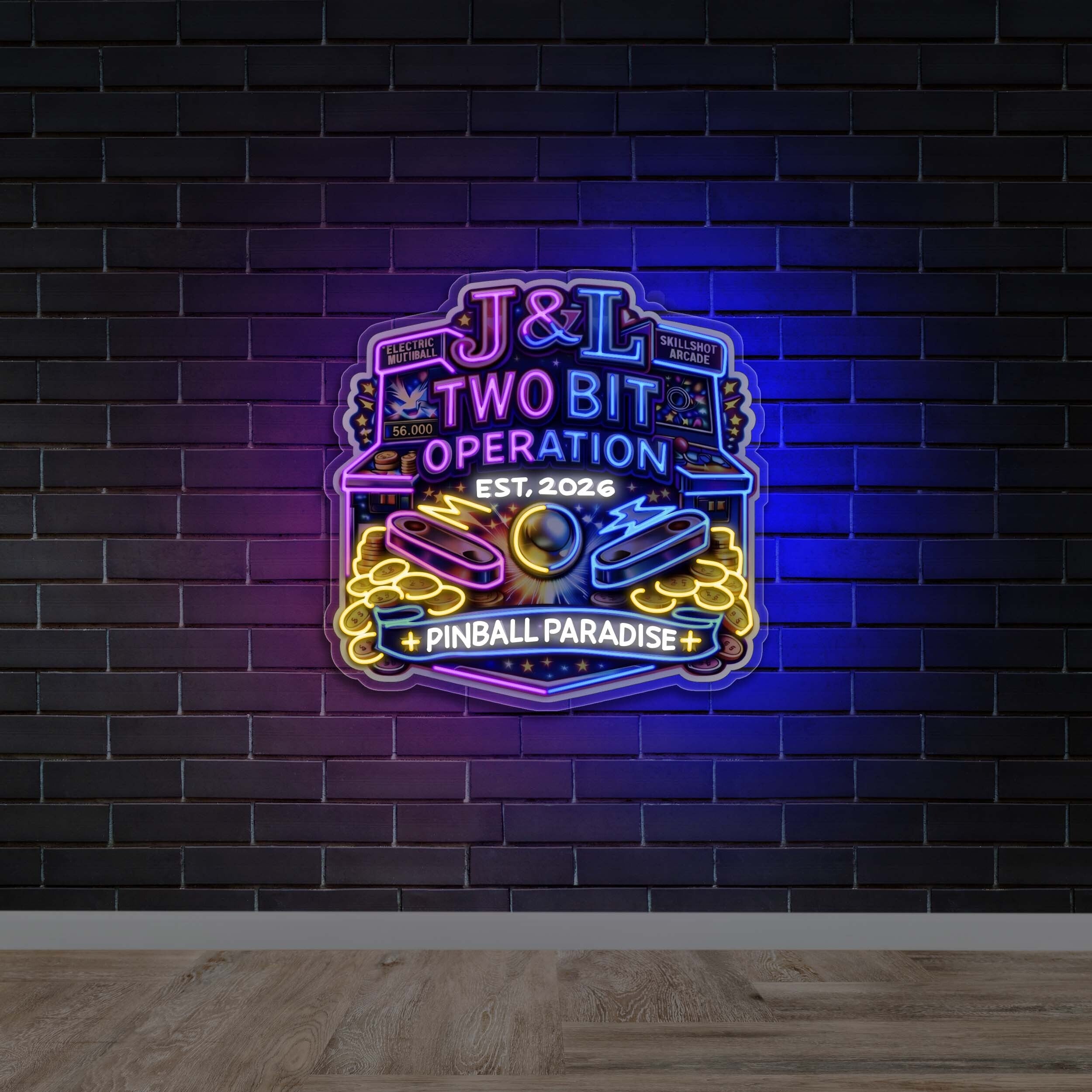 J & L TWO BIT OPERATION - Premium Neon Artwork