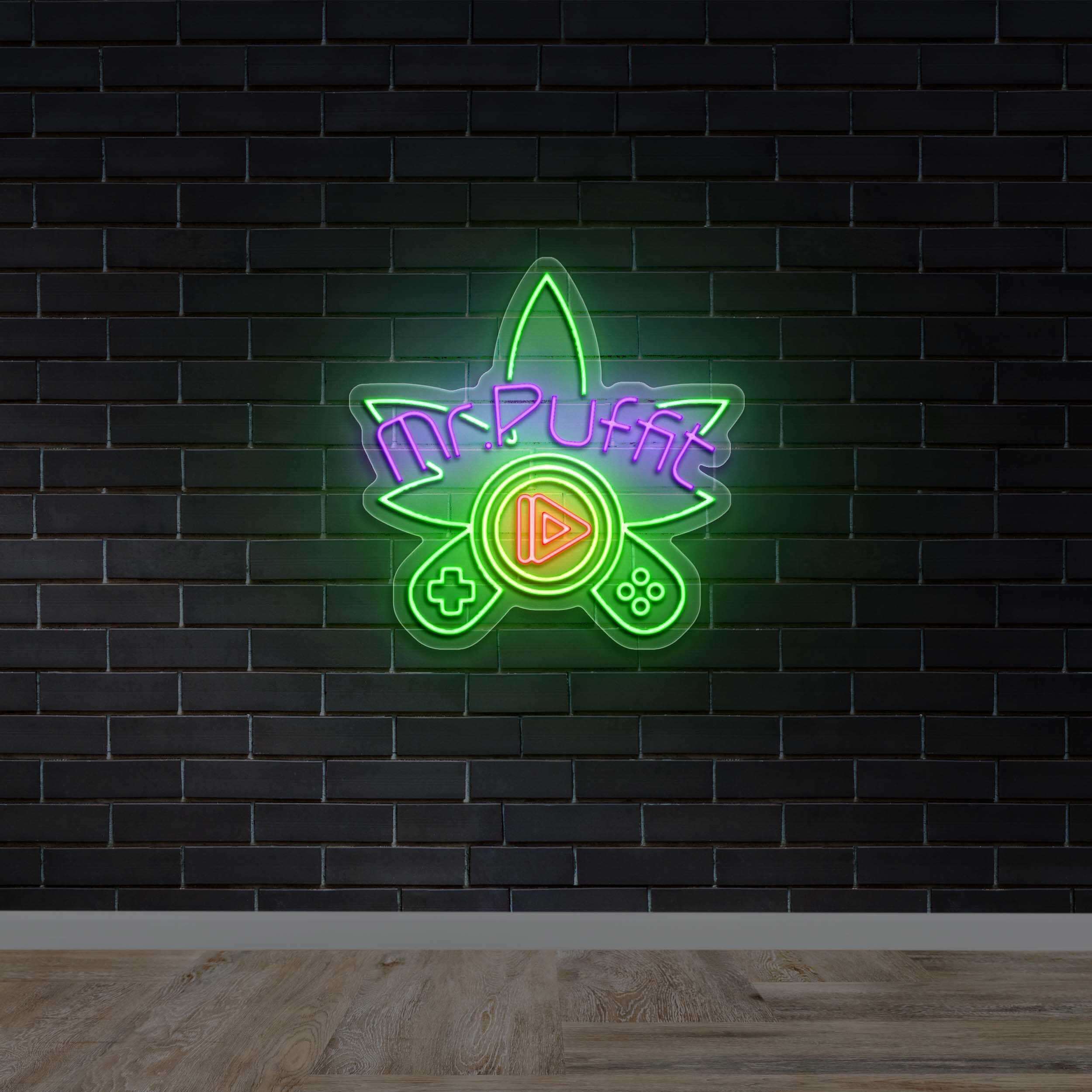 Mr. Puffit - Premium Neon Artwork