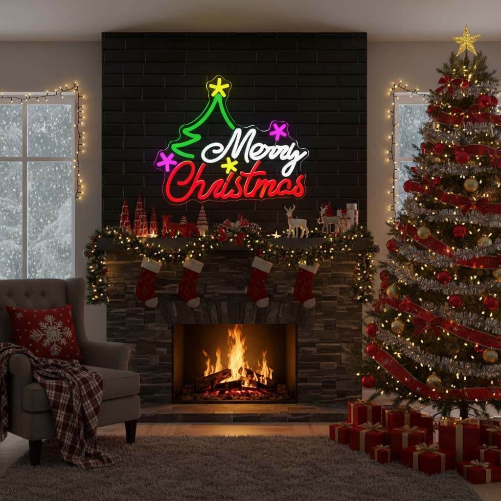 Merry Christmas Events Decor LED Neon Sign