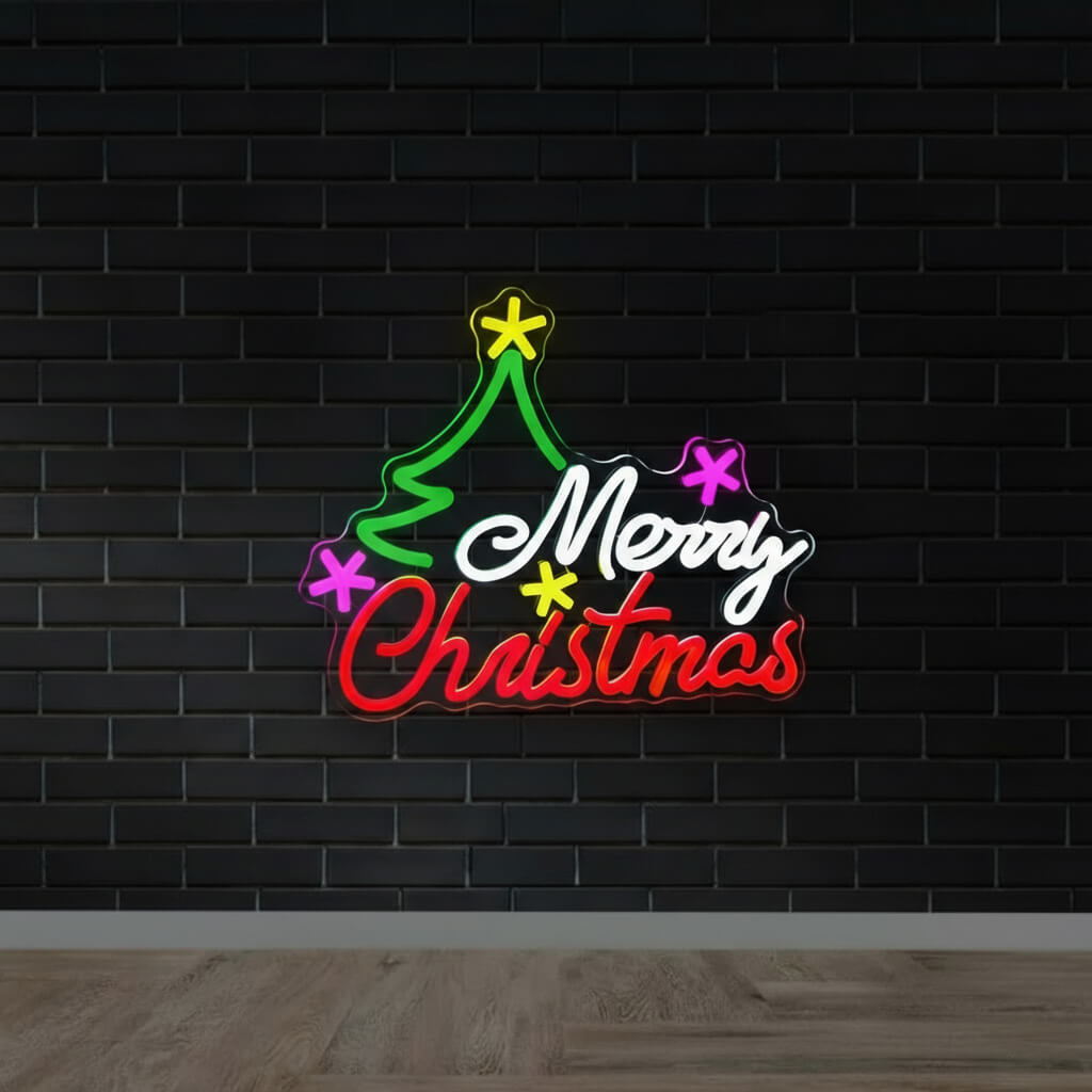 Merry Christmas Events Decor LED Neon Sign