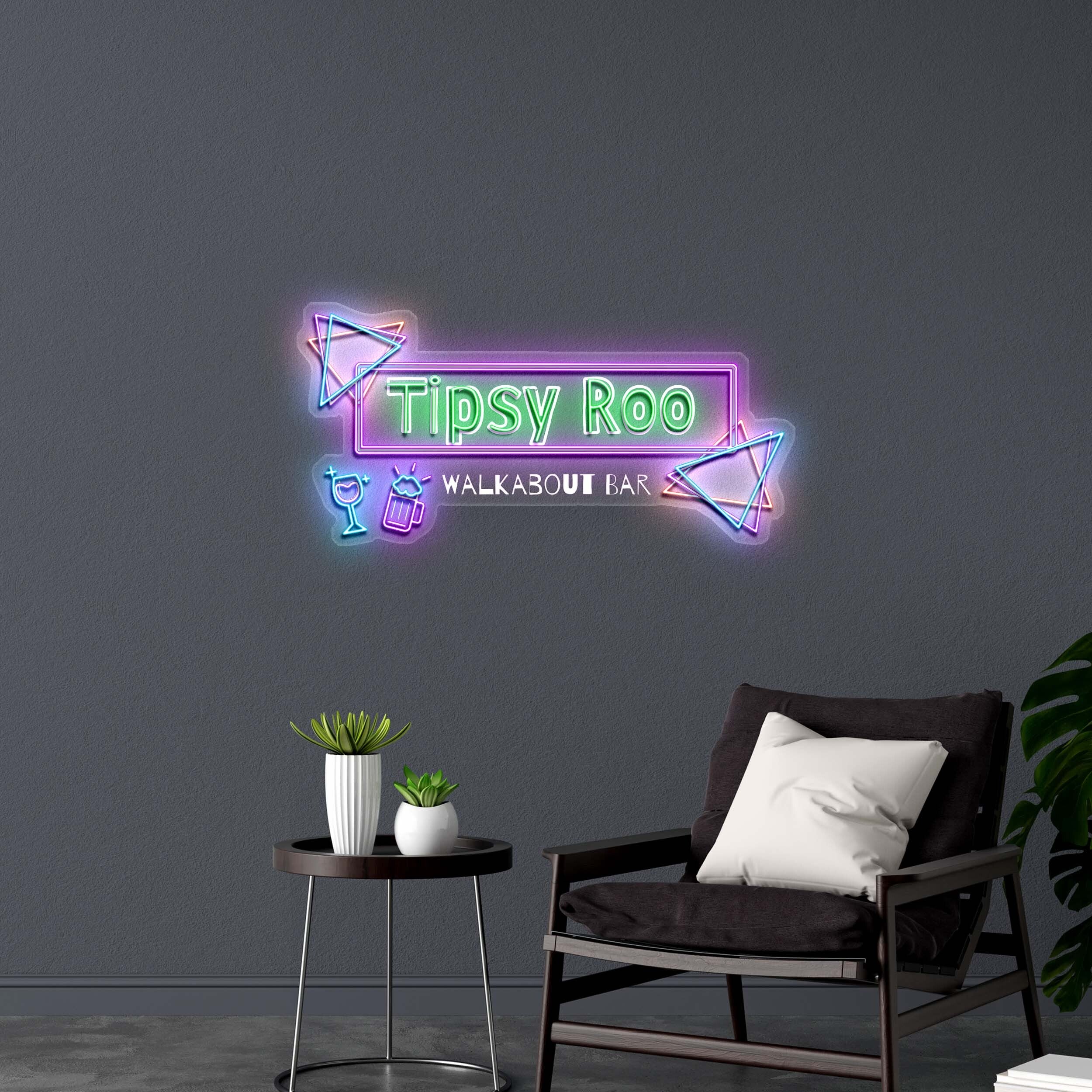 Tipsy Roo WALKABOUT BAR - Premium Neon Artwork