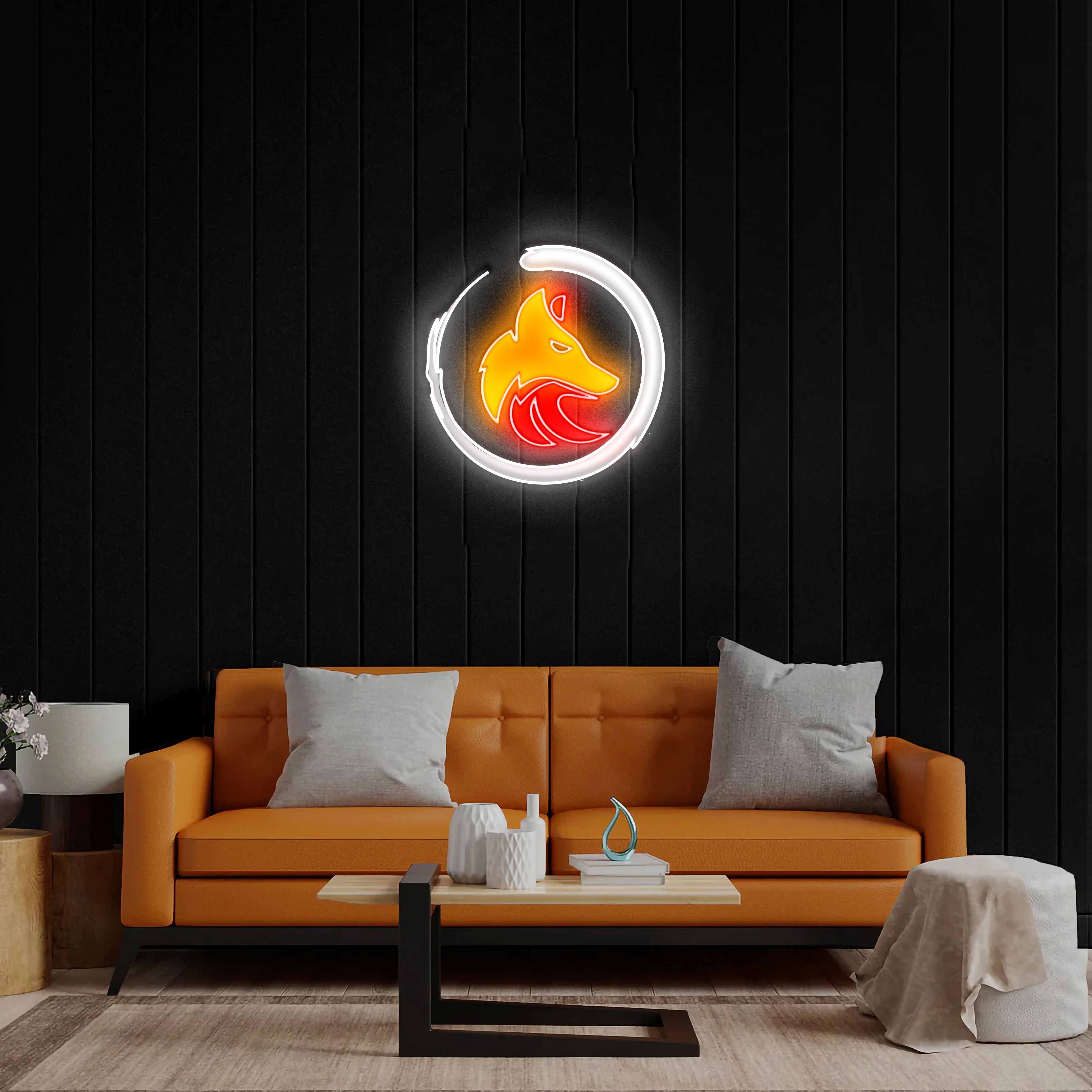 Wolf Logo - Premium Neon Artwork