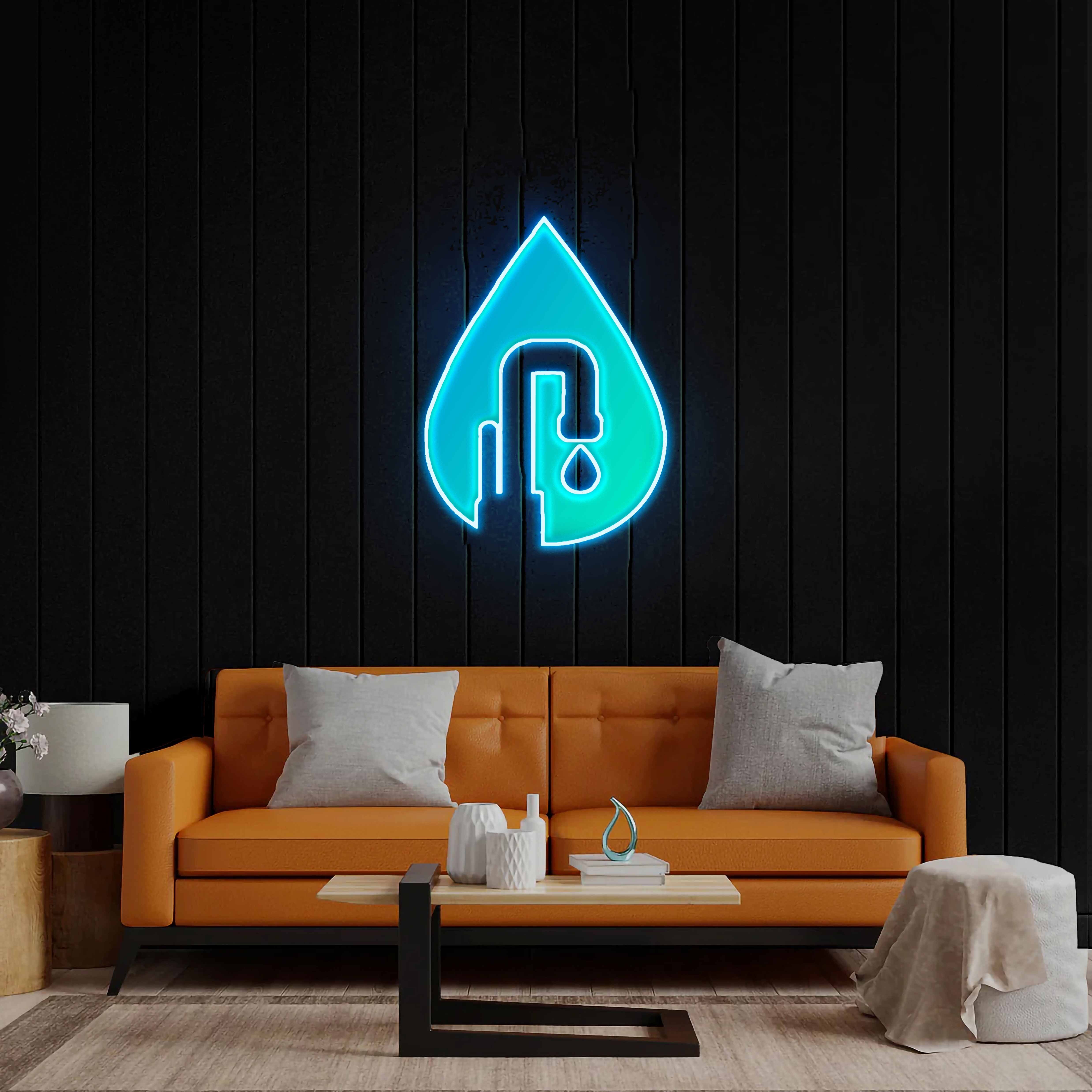 Water Drop - Premium Neon Artwork
