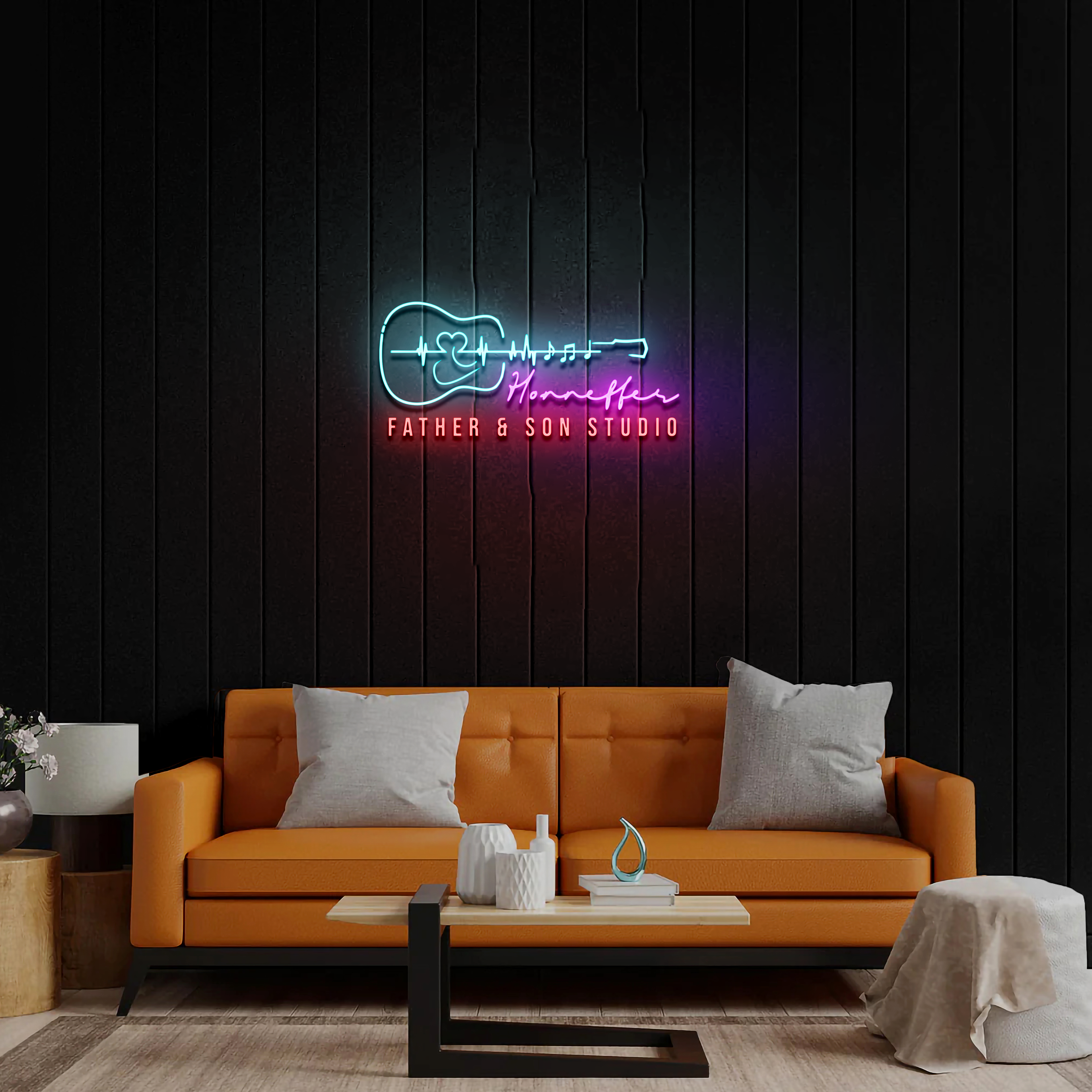Father & Son Studio - Premium Neon Artwork