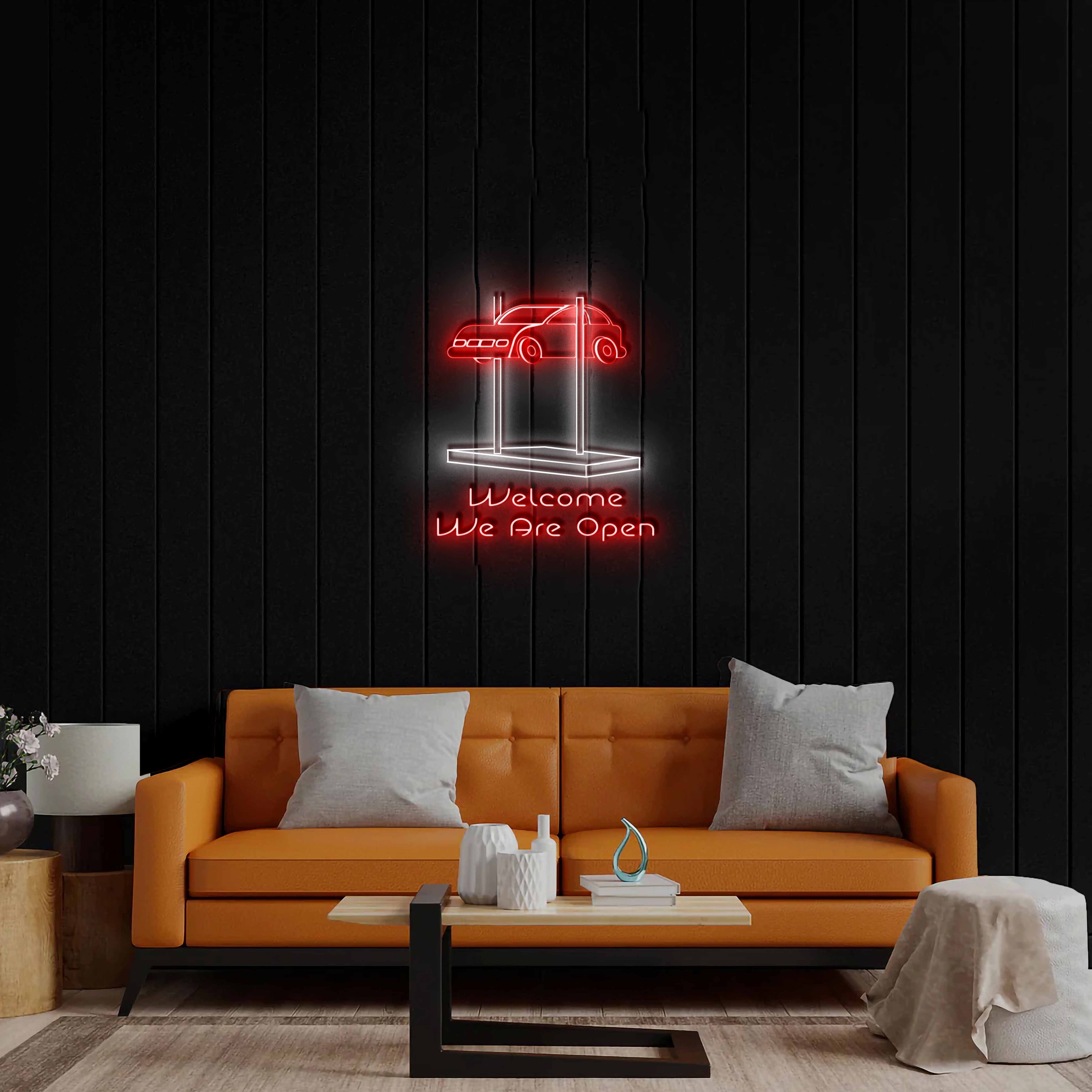 Welcome We Are Open - Premium Neon Artwork