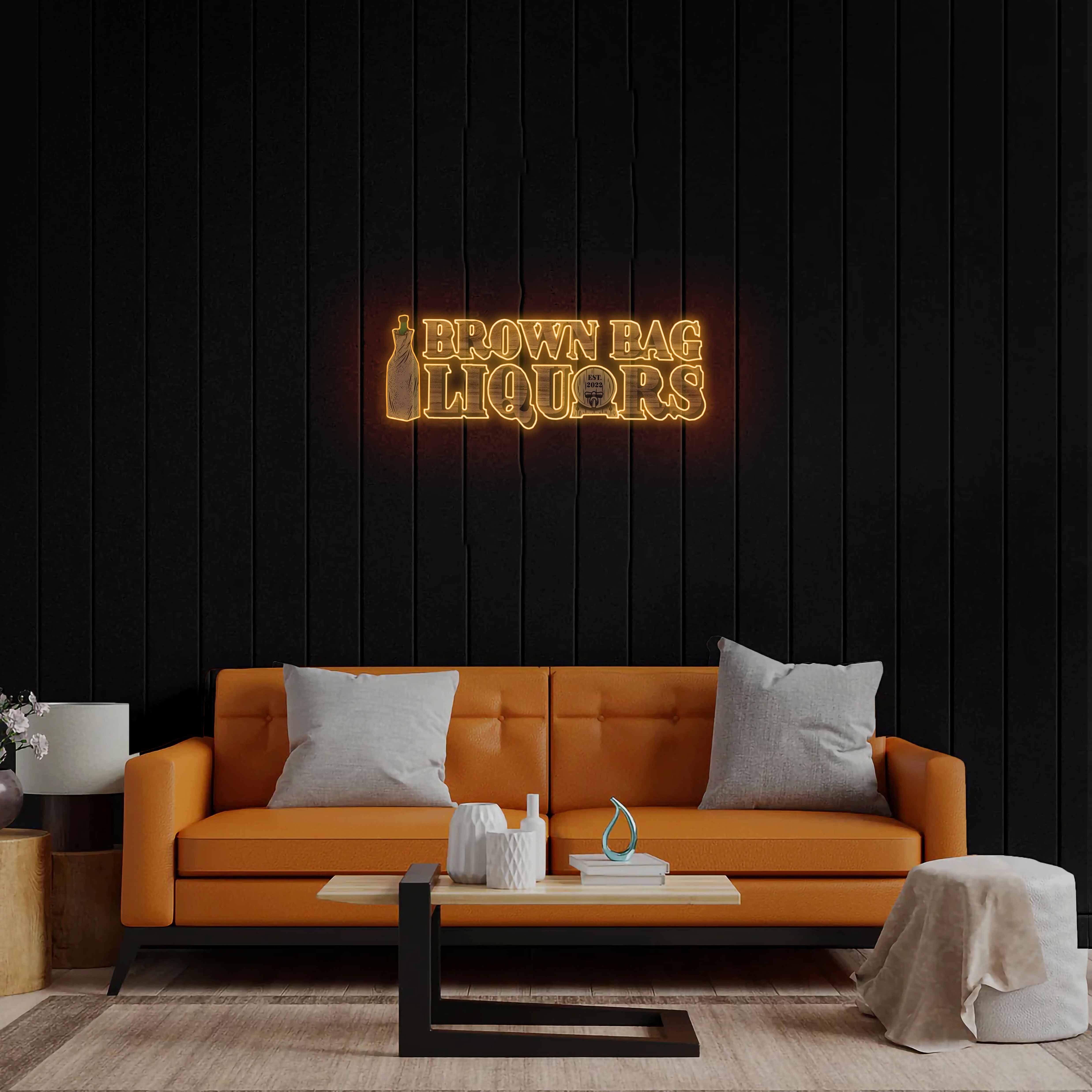 Brown Bag Liquors - Premium Neon Artwork