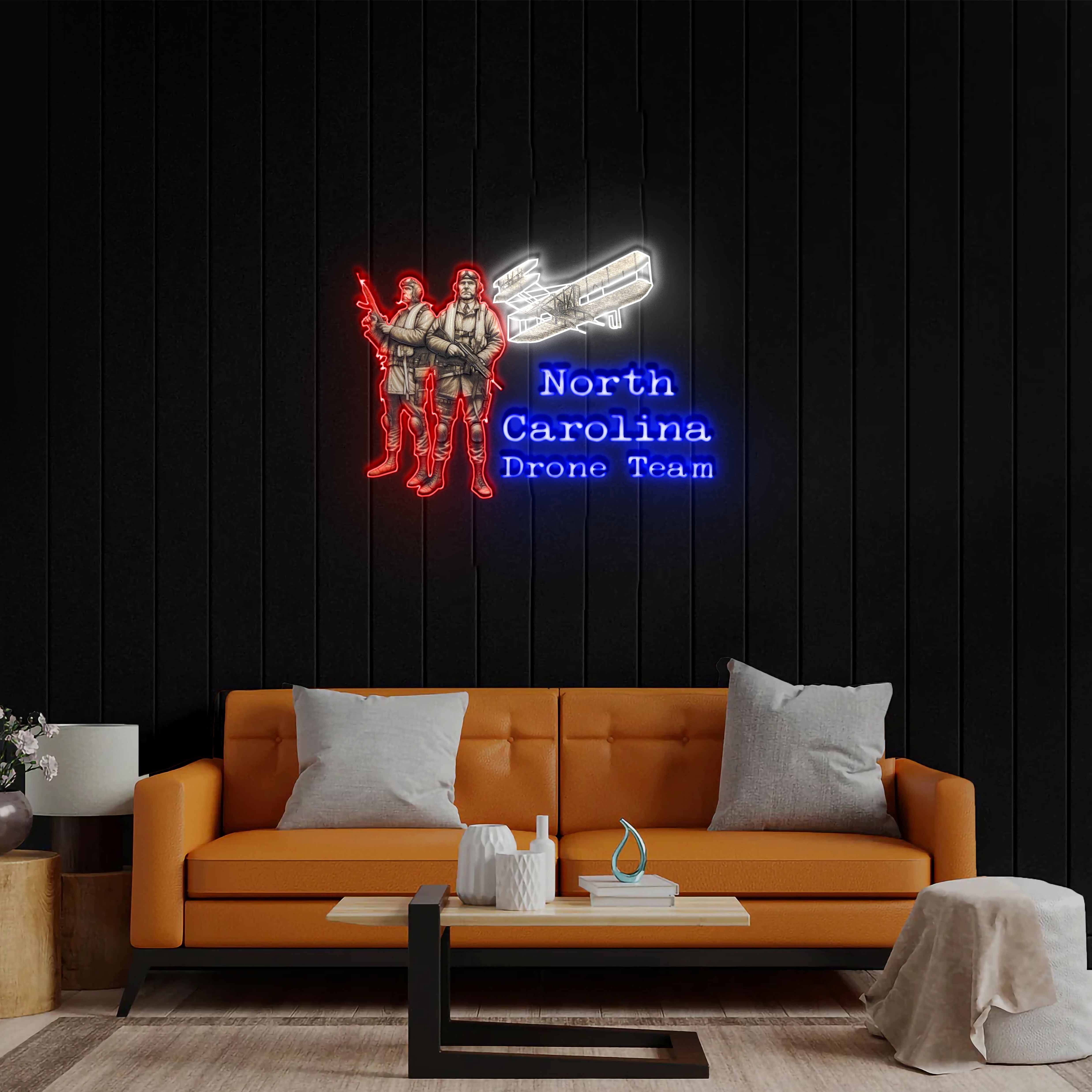 North Carolina Drone Team - Premium Neon Artwork