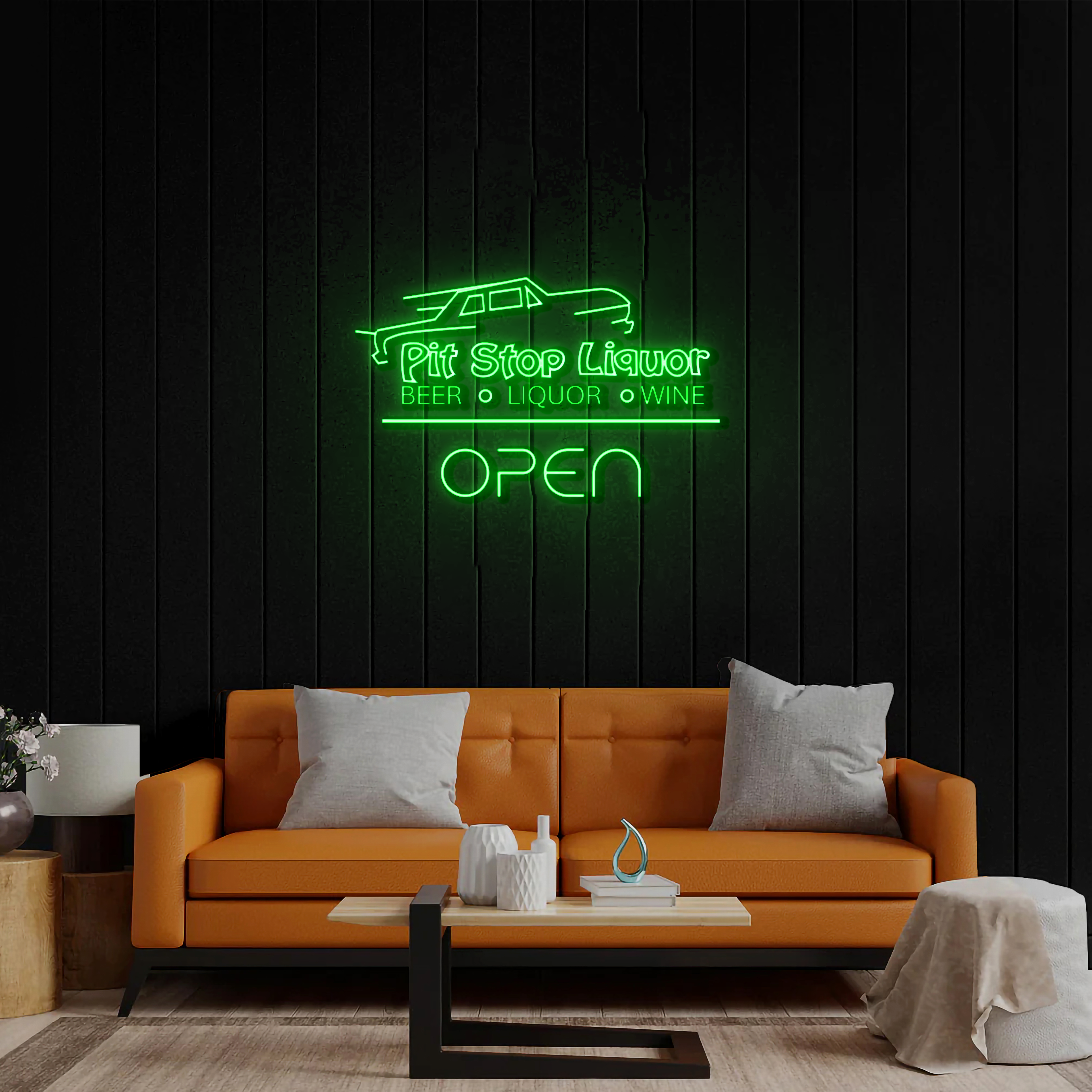 Pit Stop Liquor - Premium Neon Artwork