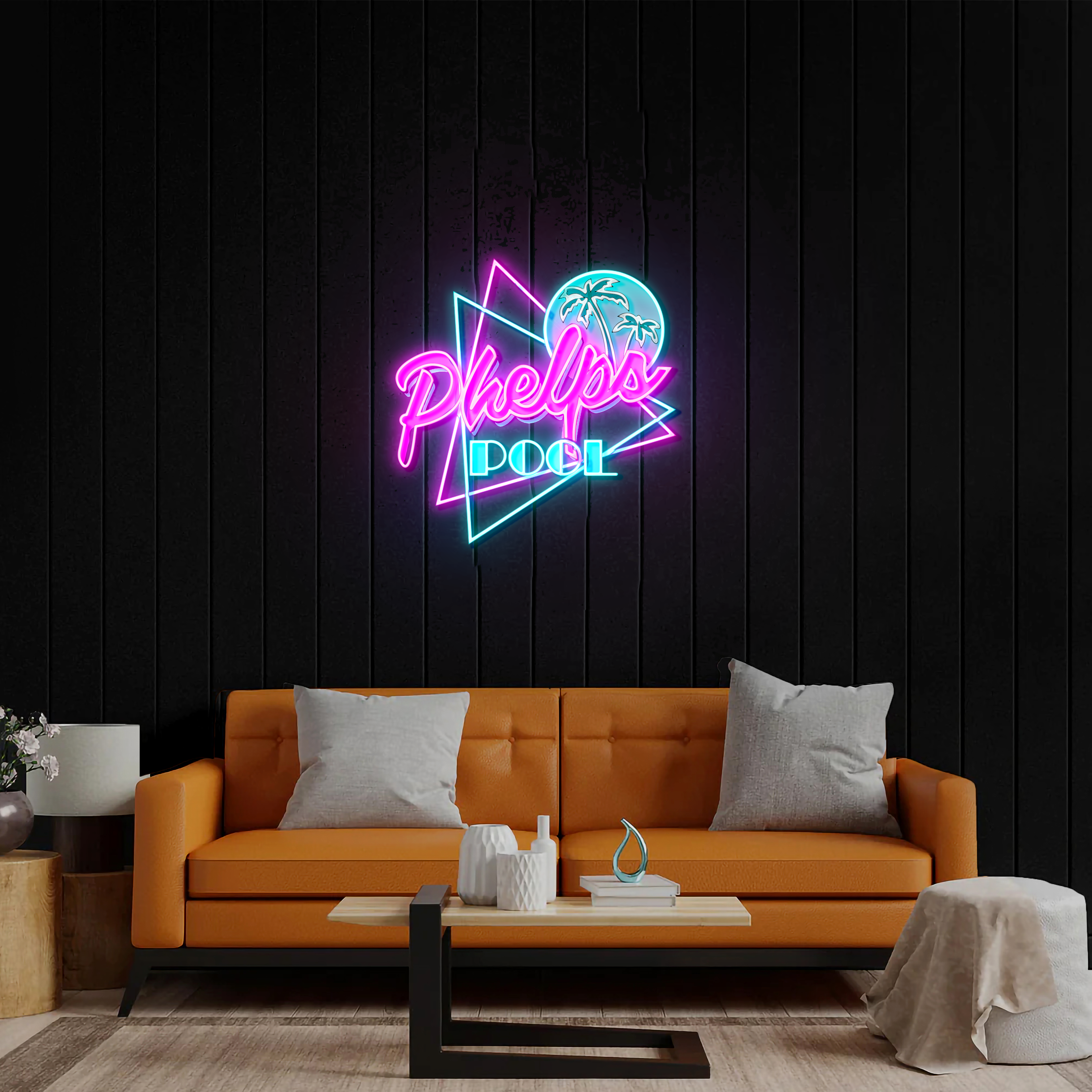 Phelps Pool - Premium Neon Artwork