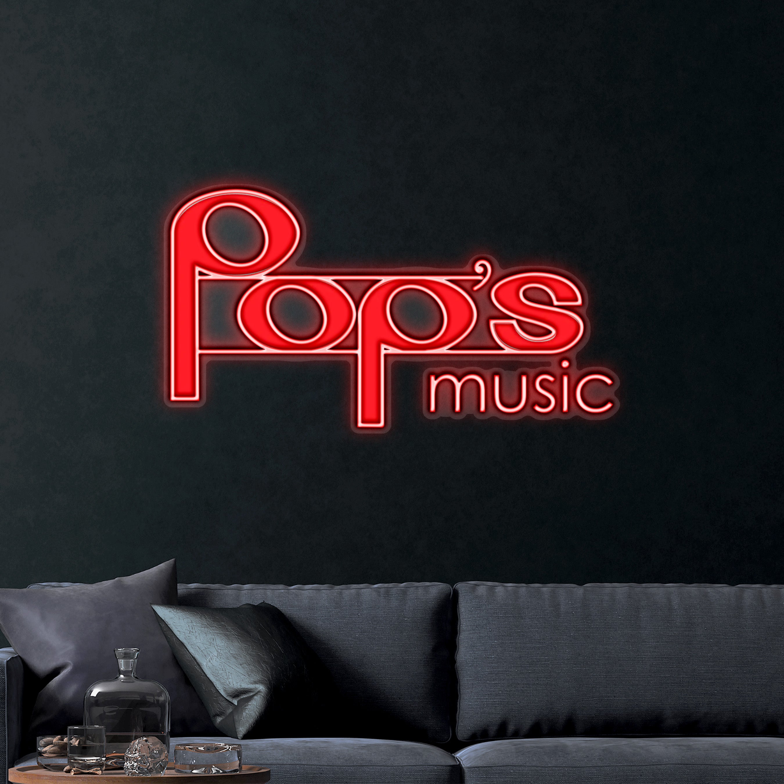 Pop's Music - Premium Neon Artwork