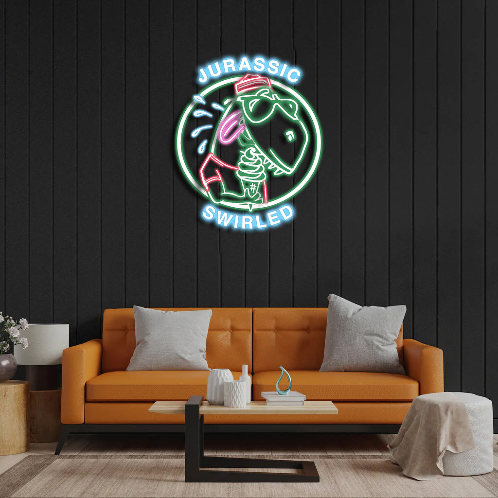 Jurassic Swirled - Premium Neon Artwork