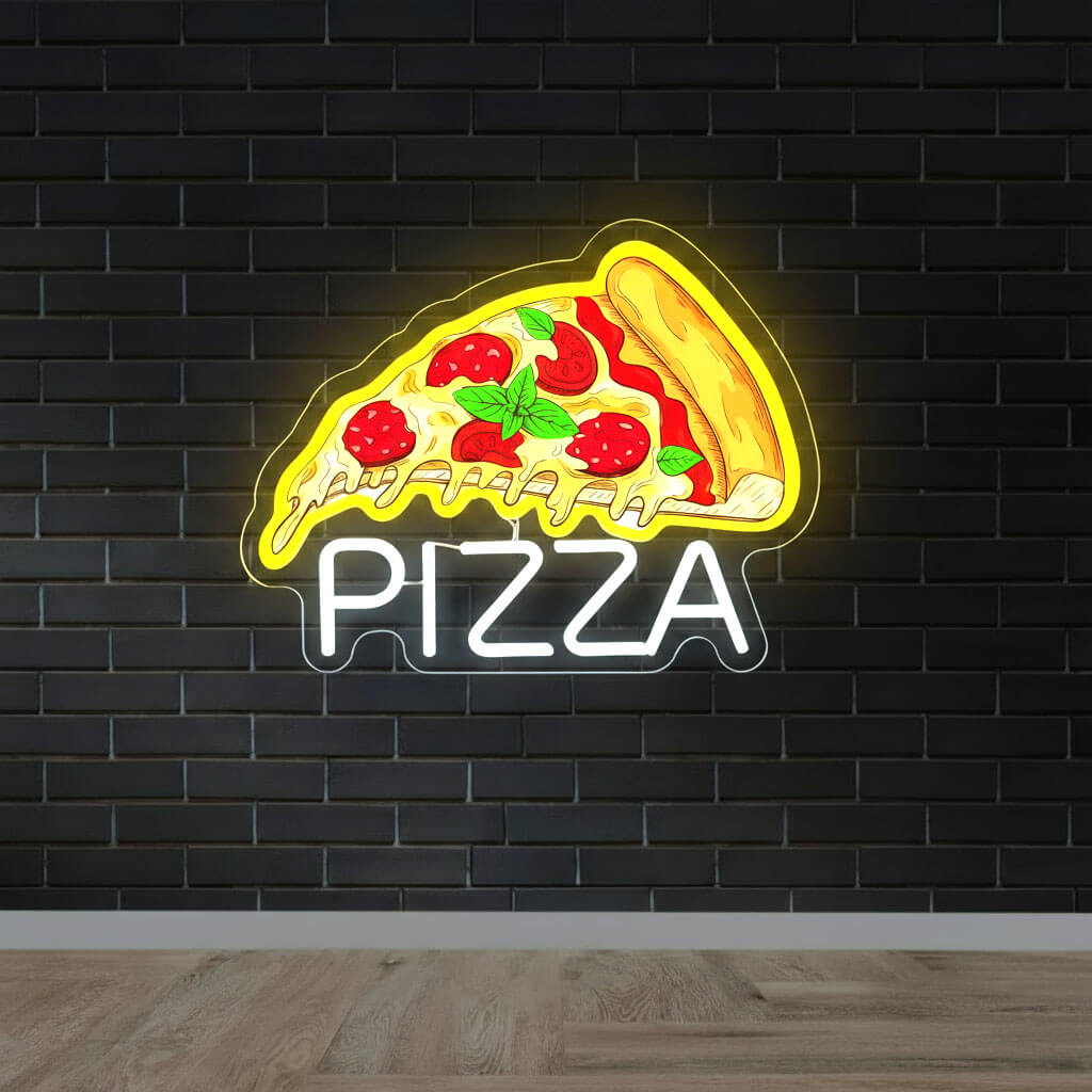 Pizza Slice UV-Print LED Neon Sign
