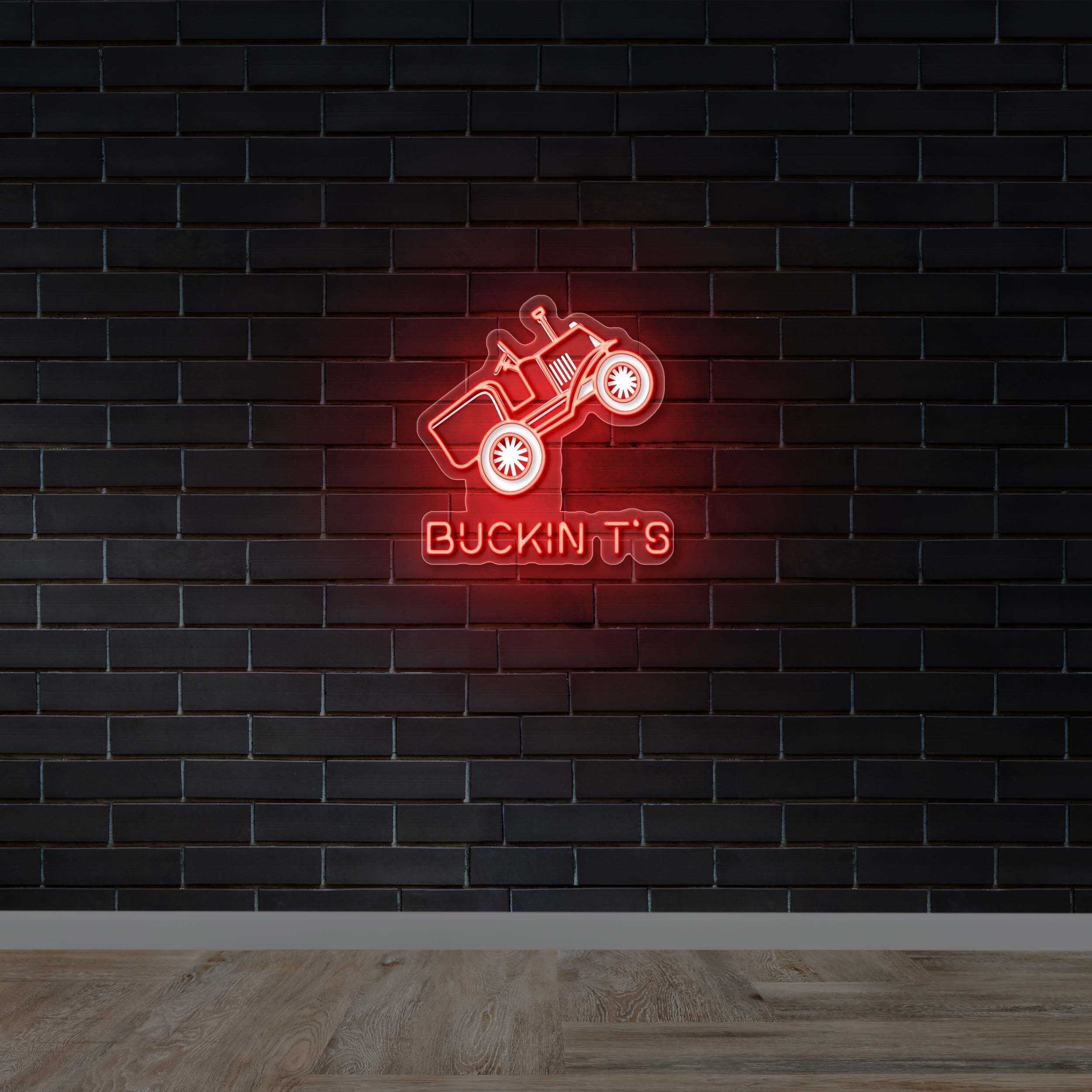 Buckin T's – Premium Neon Artwork