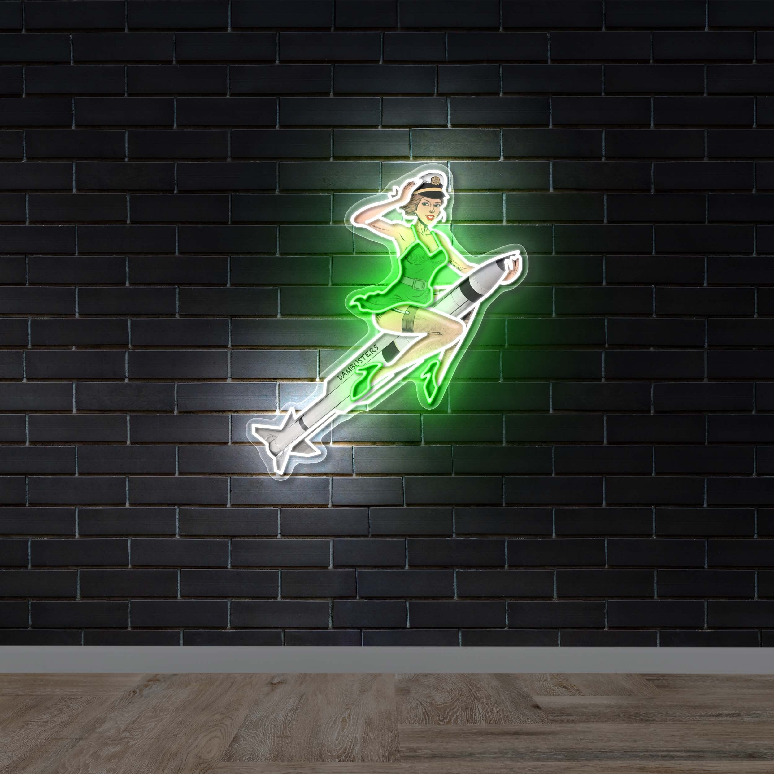 Missile Lady - Premium Neon Artwork