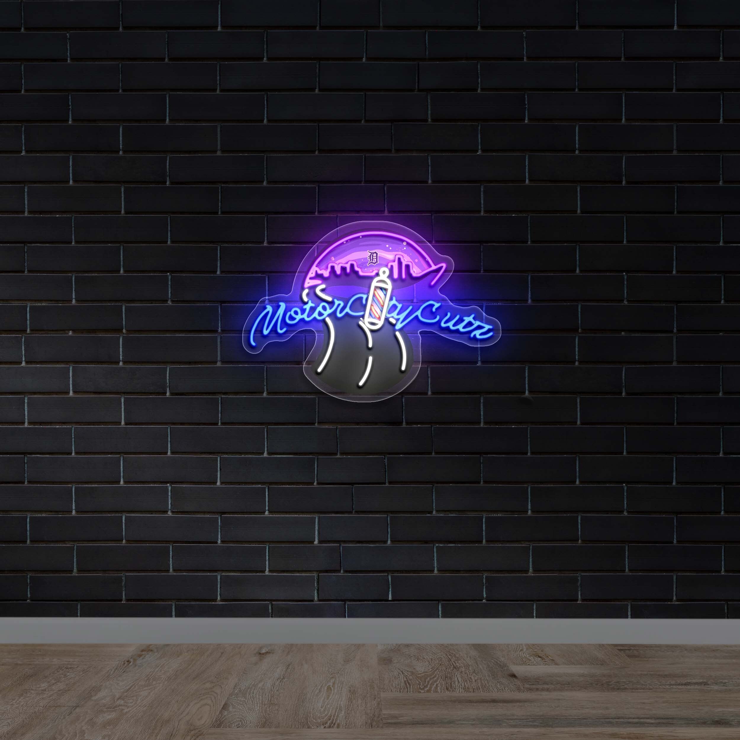 Motor City Cutz - Premium Neon Artwork